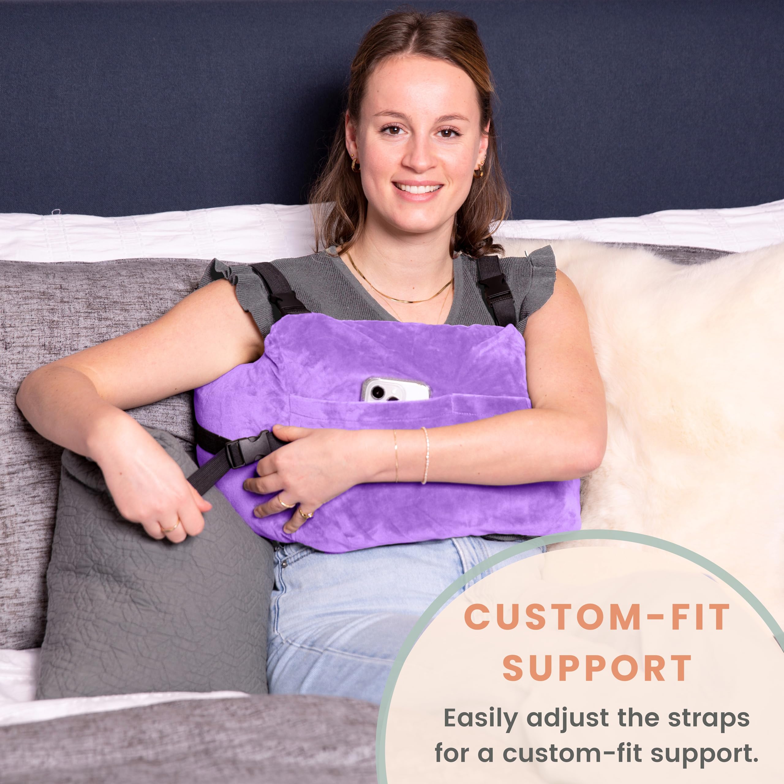 MOYOAMA Post Mastectomy Pillow for Surgery Recovery - Soft Breast Pillow for Lumpectomy, Mastectomy & Reduction Patients | Comfortable Post-Op Support for Sleeping, Travel & Daily Activities