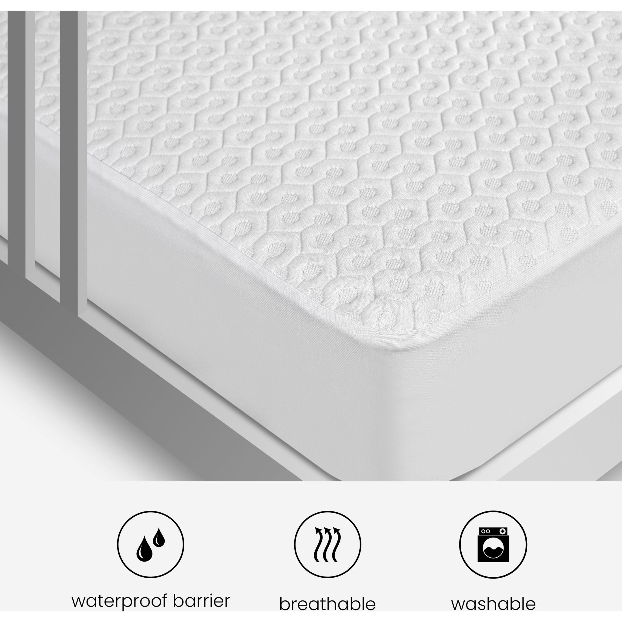 Bedgear Dri-Tec® Waterproof Crib Mattress Protector - Breathable, Hypoallergenic Baby Crib Sheet Cover for Comfort & Protection - Perfect for Nighttime Use, Travel & Daycare