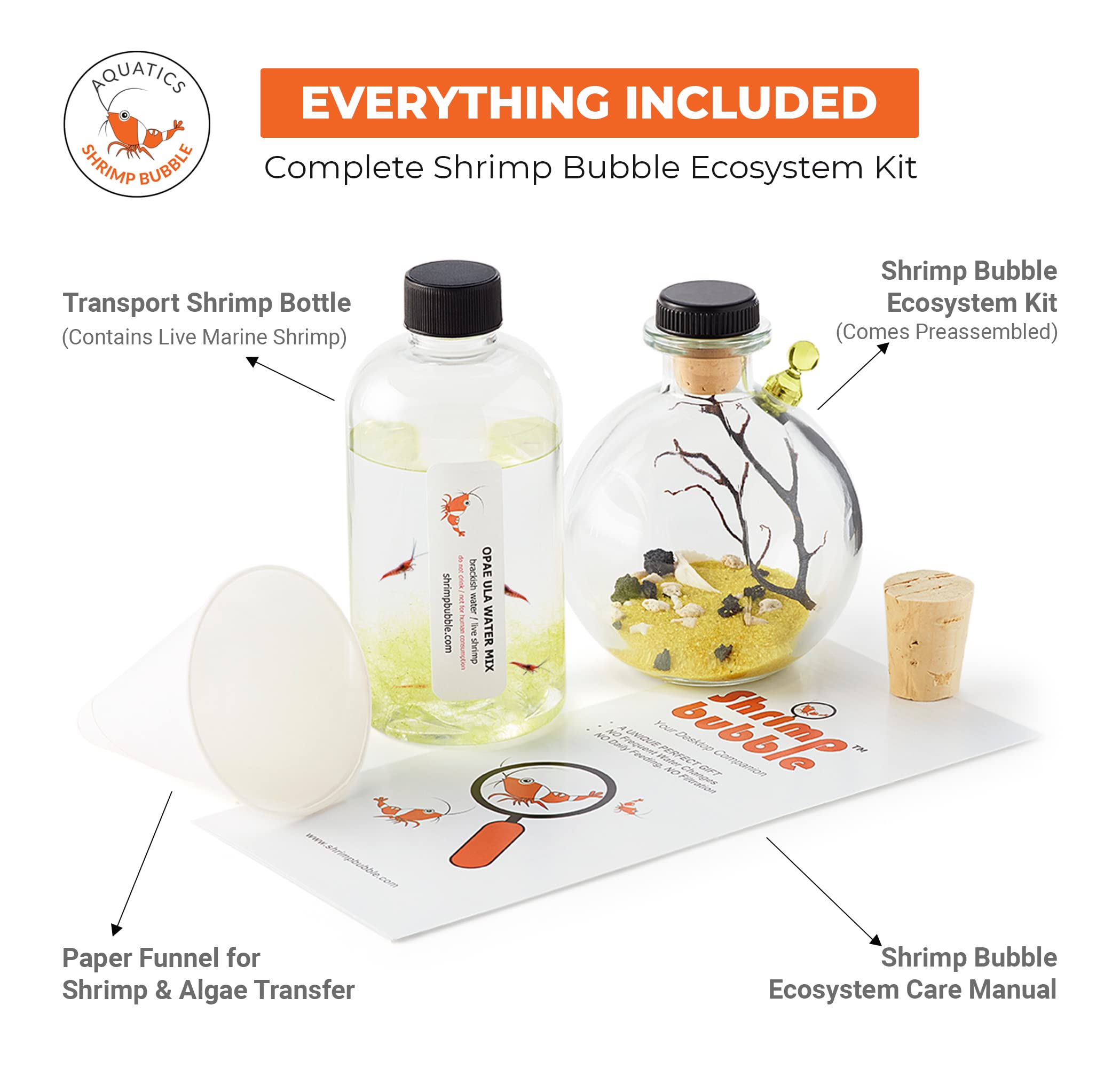Self-Sustaining Glass Ecosystem Terrarium Kit - Indoor Plant Decor for Home, Office, or Gift - Perfect for Relaxation, Meditation & Nature Lovers
