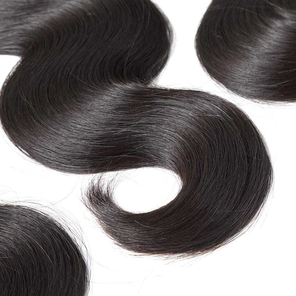 Brazilian Virgin Human Hair Bundles 3PCS 22 Inch Body Wave 100% Unprocessed Natural Black Hair Extensions for Women - Perfect for Daily Styling, Special Occasions & Protective Hairstyles