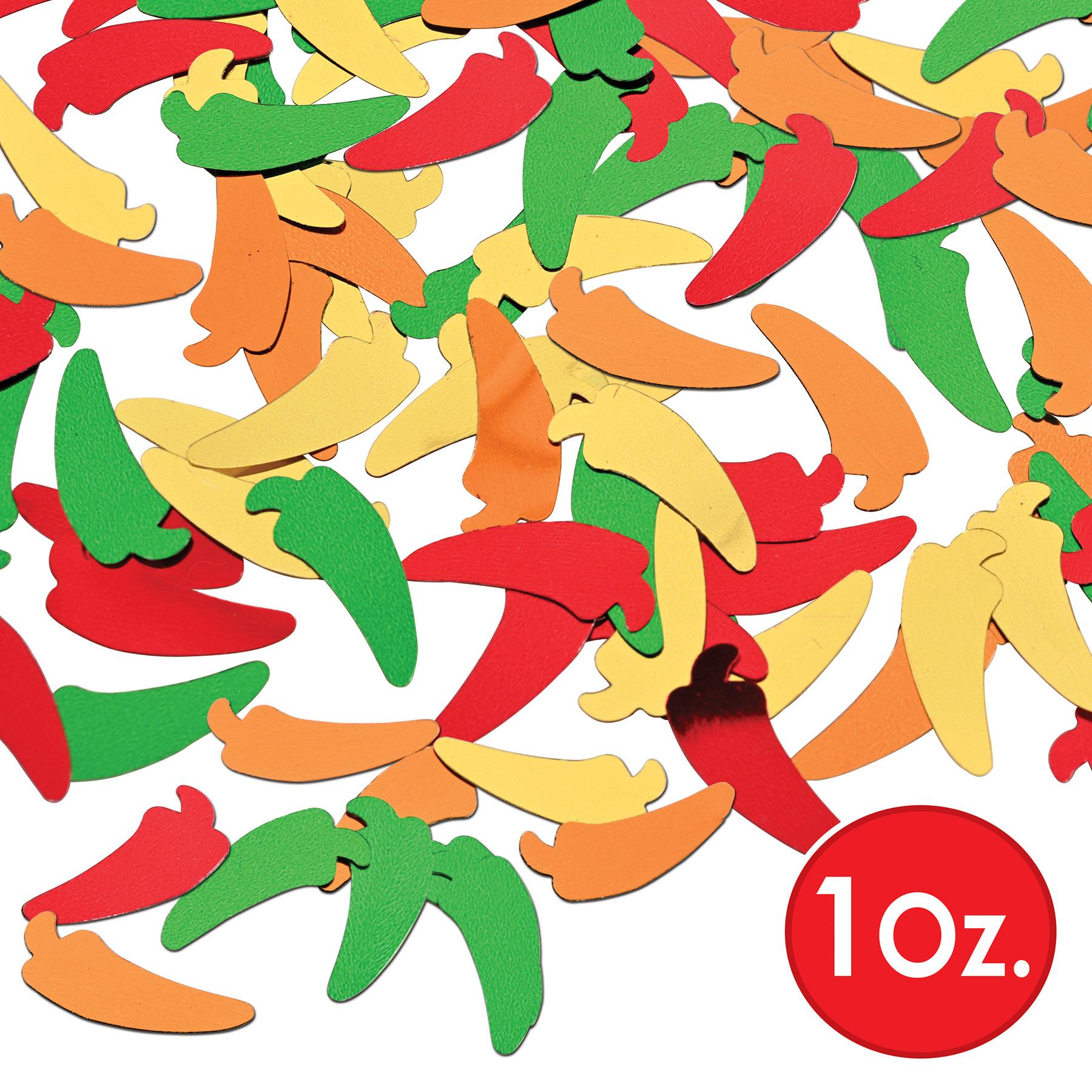 Beistle Fiesta Confetti Chili Peppers - 12 Pack (1 Oz per Pack) - Perfect for Cinco de Mayo, Mexican Themed Parties & Celebrations