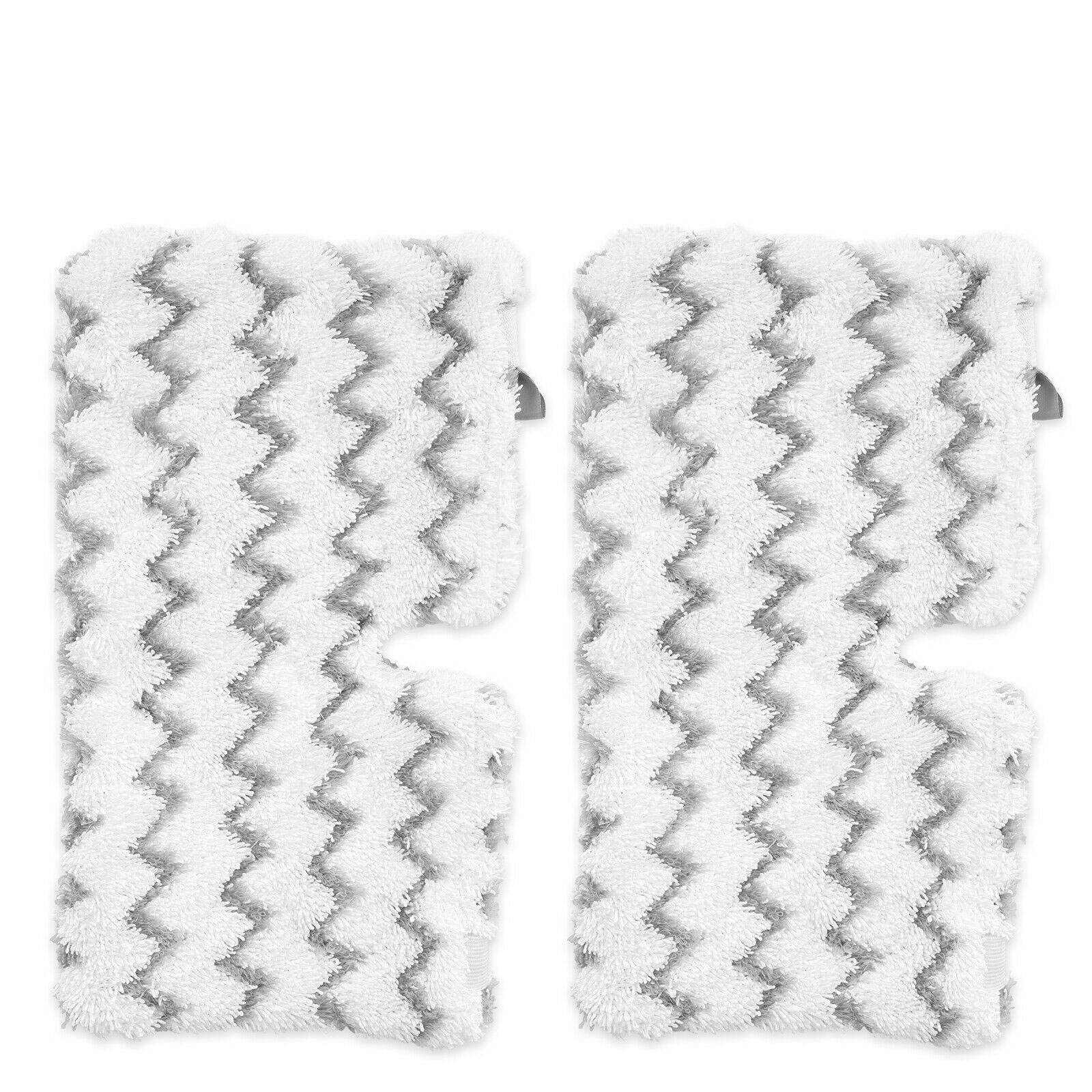 2 Pack Washable Microfiber Mop Replacement Heads with Scrub Strips - Spin Mop Pads for Deep Floor Cleaning - Durable Wet/Dry Cleaning Supplies for Hardwood, Tile & Laminate Floors (Perfect for Kitchen, Bathroom & Pet Hair Removal)