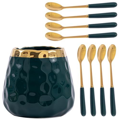Emerald jar+8 spoons