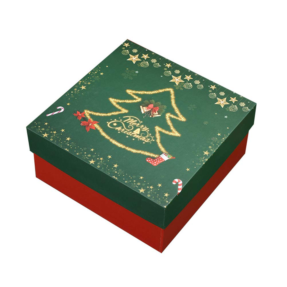 Yardwe Christmas Gift Box - 1 Pack Durable Holiday Candy Packaging Box for Christmas Party Favors, Festive Treats & Small Gifts (Small Size) - Perfect for Holiday Parties, Office Gifts & Candy Exchange