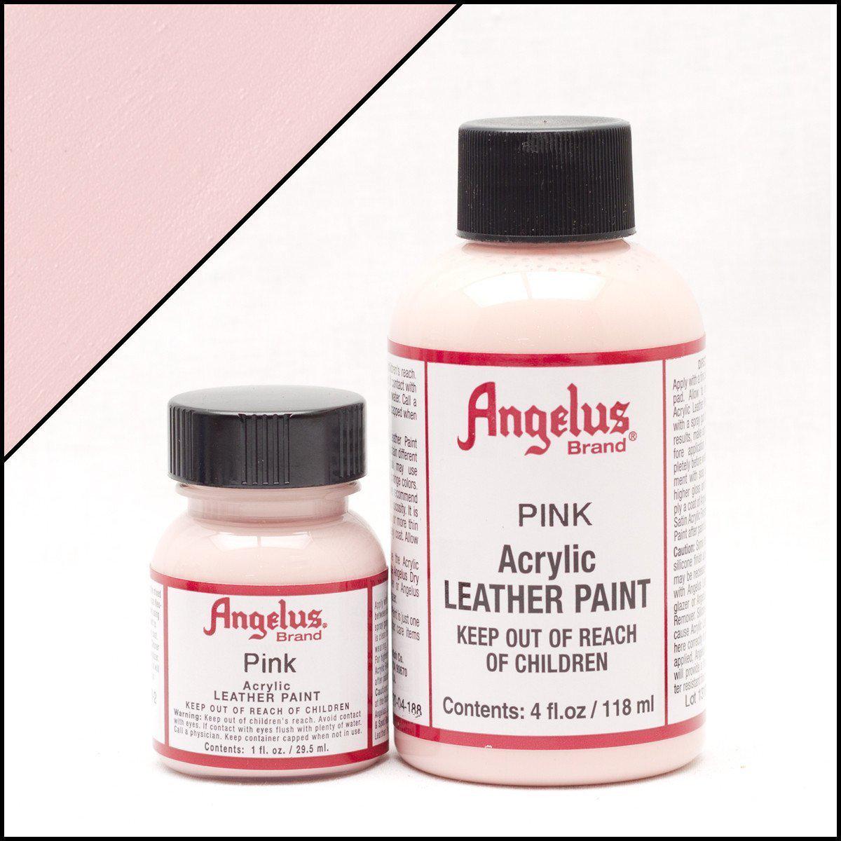 Angelus Leather Paint - 1oz (30ml) Pink for Shoes, Bags & DIY Crafts | High-Quality, Non-Toxic & Waterproof Leather Dye