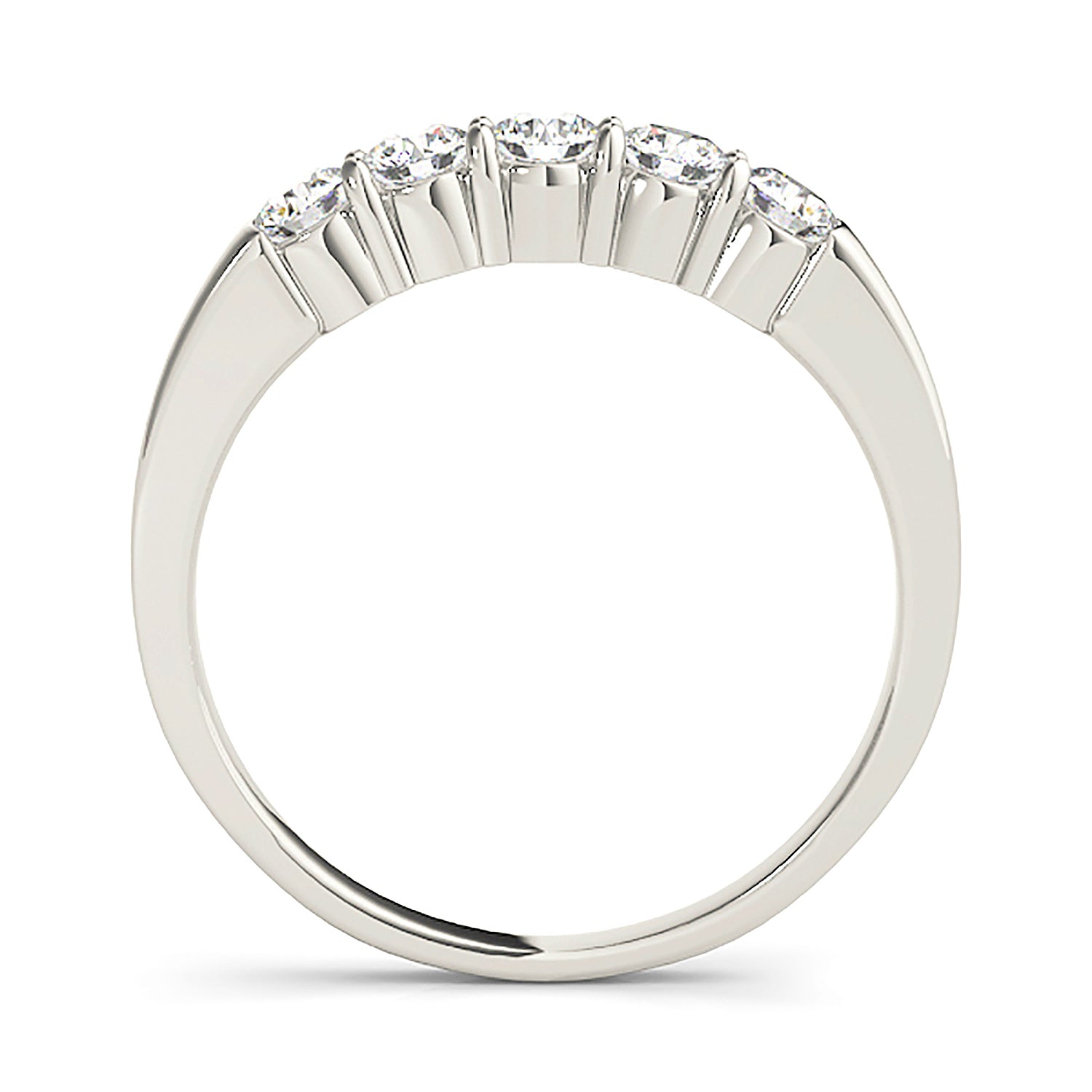 1.25 Carat Round Diamond Wedding Band - 5 Stone Anniversary Ring for Women - Elegant Bridal Jewelry, Perfect for Engagement, Proposal & Special Occasions
