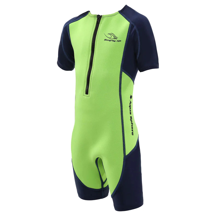 Aqua Sphere Junior's Stingray HP2 SS Swim Goggles for Kids - Bright Green/Navy Blue - UV Protection, Anti-Fog, Comfort Fit - Perfect for Swimming Lessons, Pool Training & Water Sports