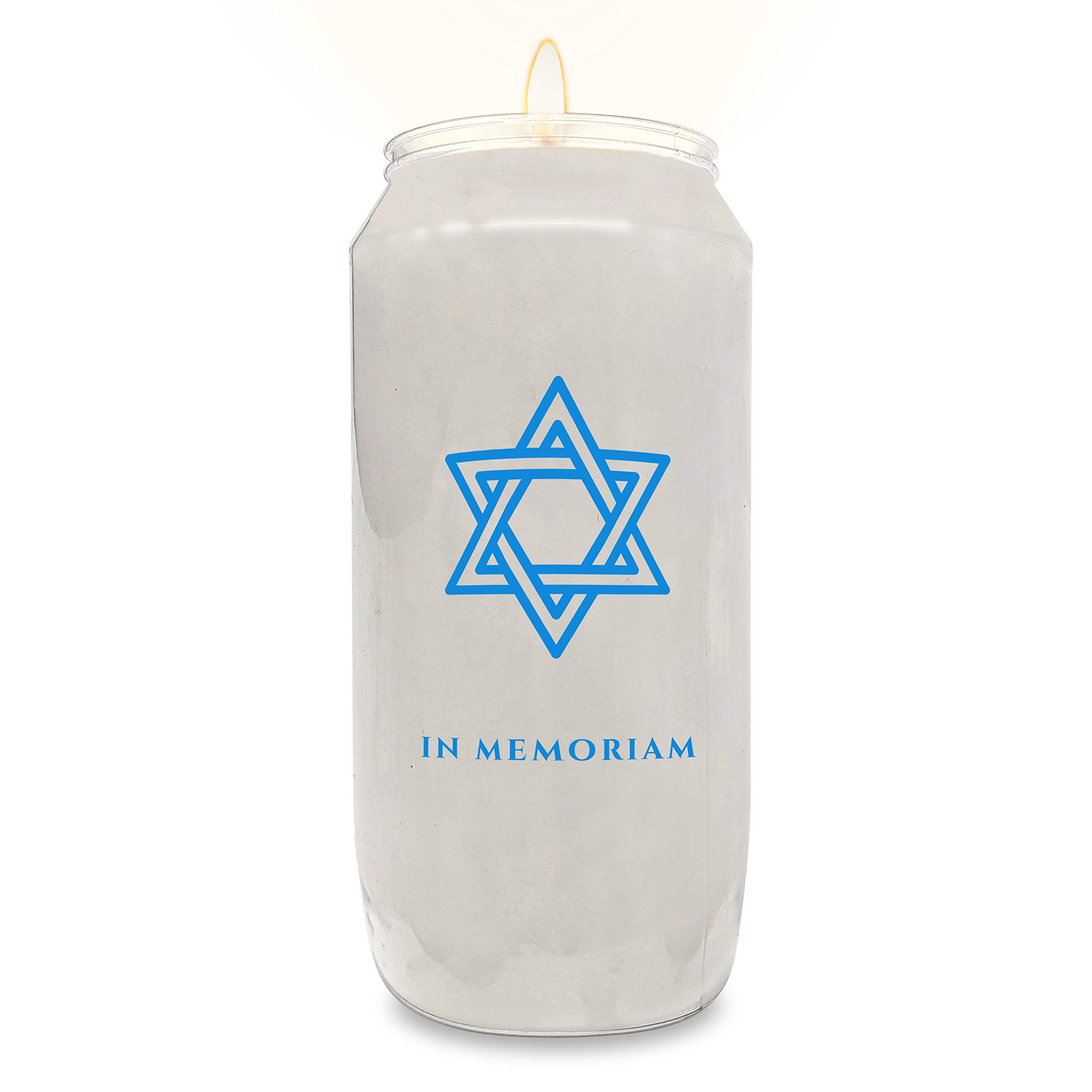 7 Day Memorial Candles with Star of David - 6
