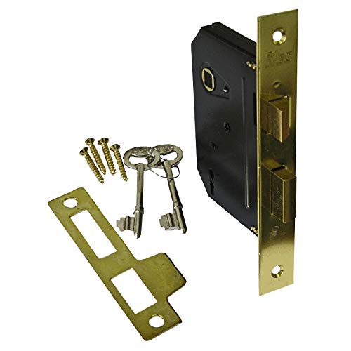 Premium Satin Brass Mortise Door Lock - High Security & Elegant Finish for Home & Office Doors | Ideal for Interior & Exterior Entryways, Bedrooms, and Commercial Spaces