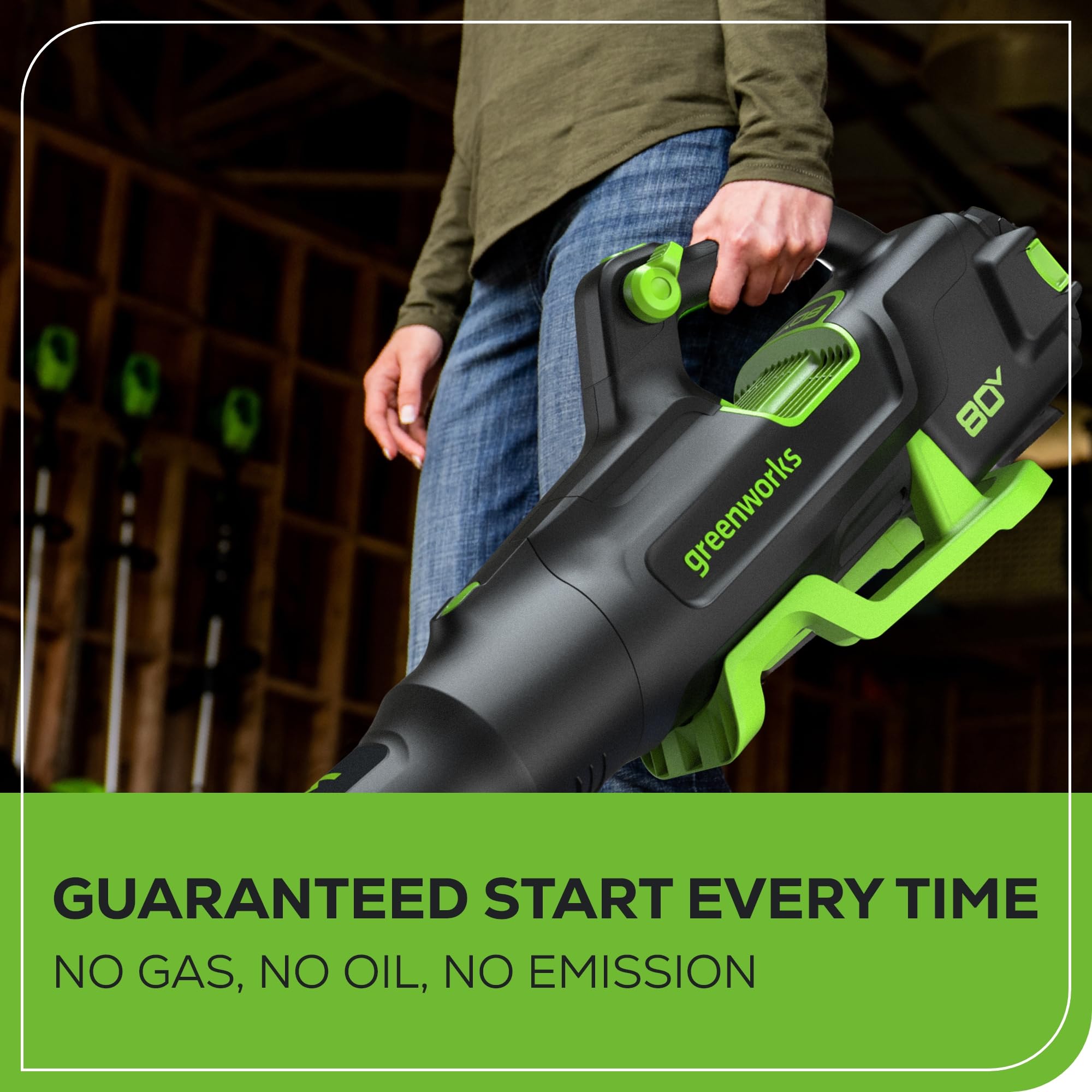 Greenworks 80V 700 CFM Cordless Leaf Blower - Commercial-Grade Power, 45-Min Fast Charger with 2.5Ah Battery for Wet Leaves & Heavy Debris - Perfect for Yard Cleanup, Landscaping & Professional Use