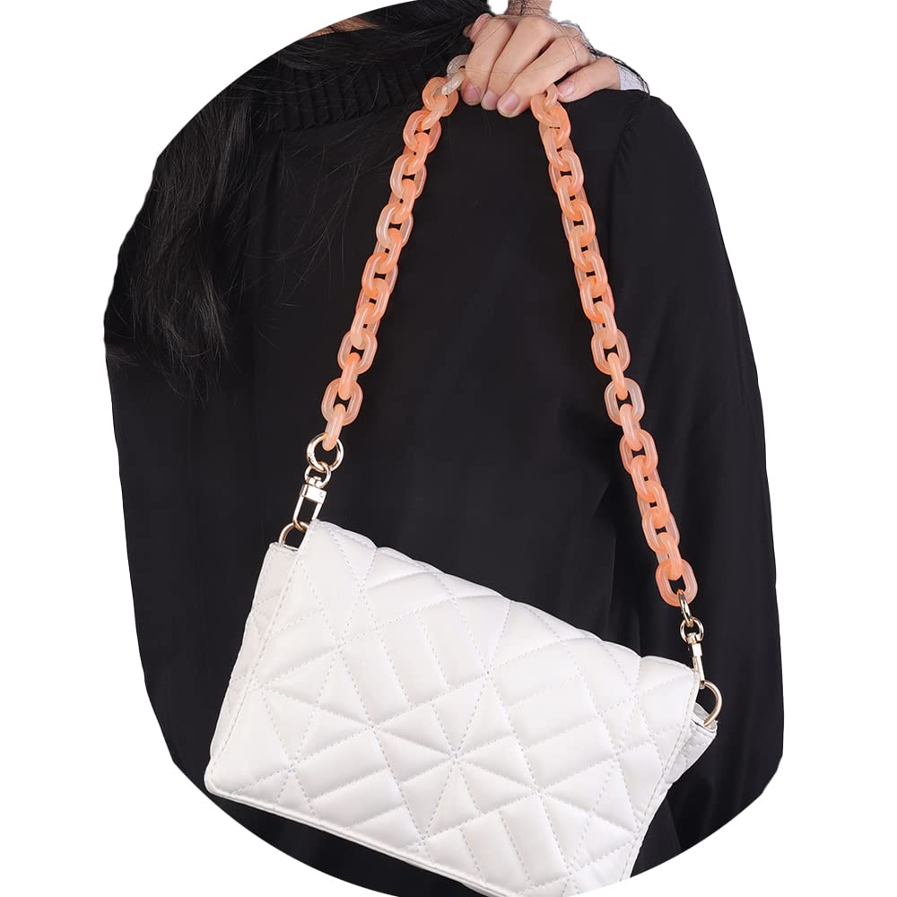 Wiwpar Acrylic Bag Chain Strap - Gold Buckle Shoulder Purse Handbag Replacement Strap (Style 11) | Fashion Accessory for Women's Purses, Crossbody Bags & Tote Bags
