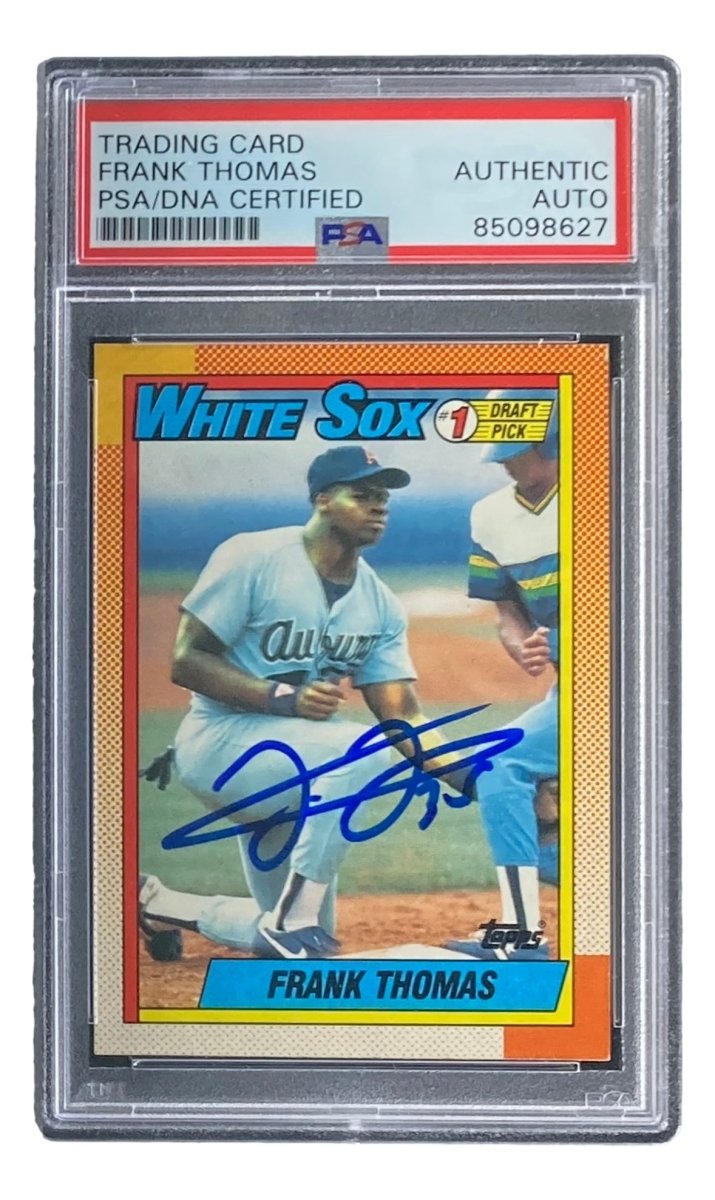 Frank Thomas Autographed 1990 Topps #414 Chicago White Sox Rookie Card - PSA/DNA Certified - Perfect for Baseball Memorabilia Collections & Sports Fan Gifts