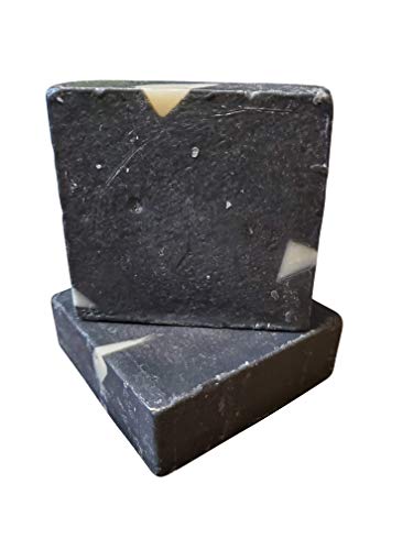 2 Large Natural Shea Butter Soap Bars with Aloe Vera & Charcoal - Gentle Skin Cleansing & Moisturizing for Sensitive Skin - Perfect for Daily Face & Body Wash