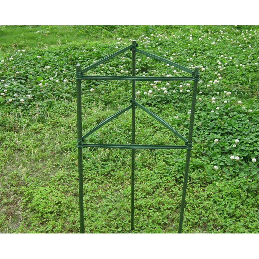 24-Piece Cabilock Plant Support Rods & Trellis Connectors - Garden Climbing Vine Stakes, Buckle Cage for Indoor/Outdoor Flowers - Perfect for Tomatoes, Cucumbers & Vertical Gardening