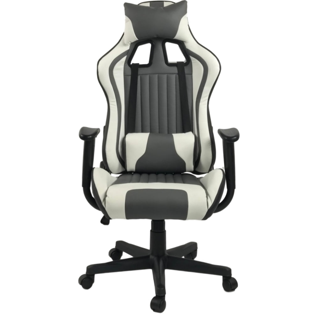 TITAN X SERIES 1063 Ergonomic Gaming Chair - Grey & White - High Back Racing Style Computer Chair for PC & Console Gamers, Office & Home Use