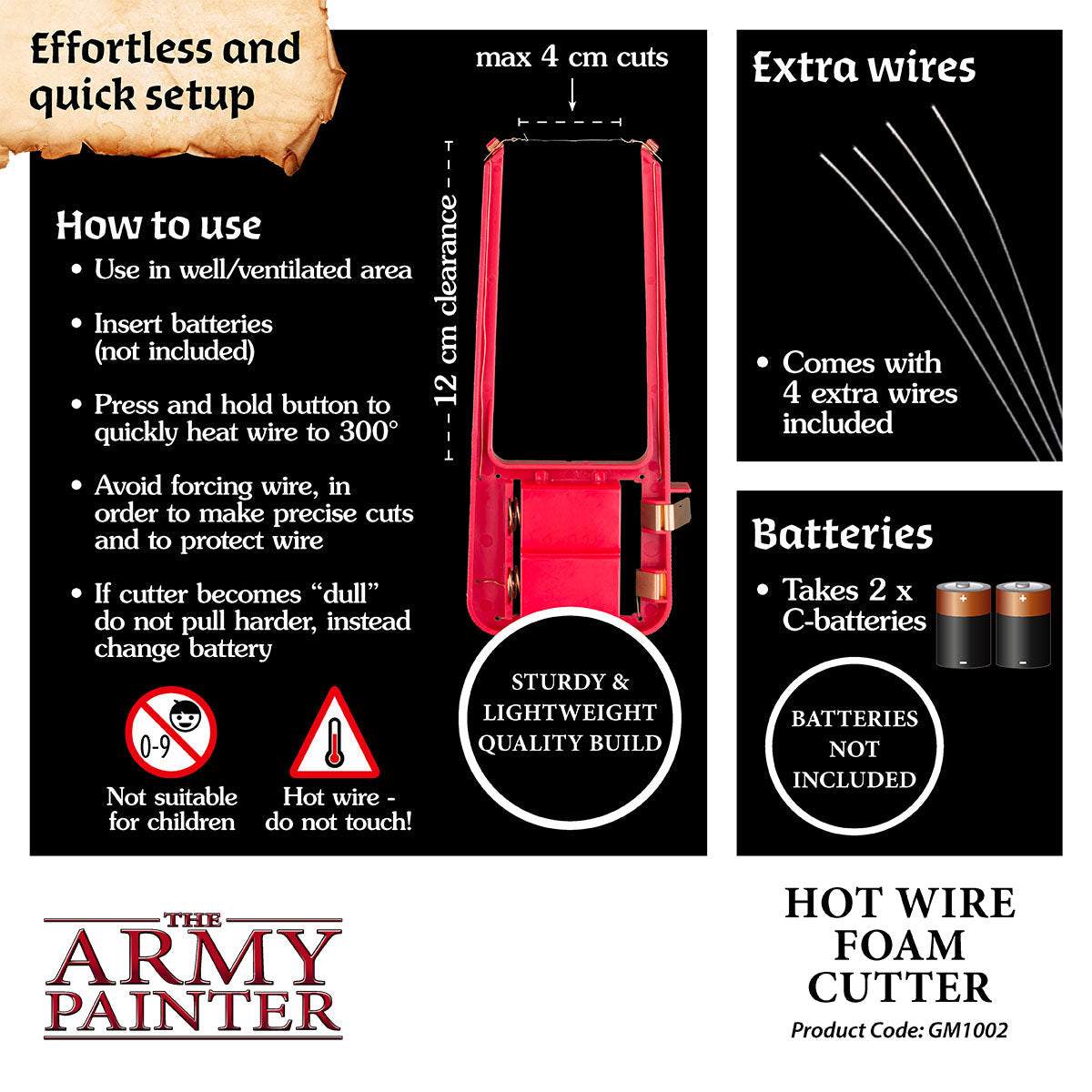 Professional Hot Wire Foam Cutter Tool - GameMaster Electric Styrofoam Cutting Kit for DIY Crafts, Model Building & Cosplay Props - Perfect for Foam Board, EPS & XPS Insulation Cutting