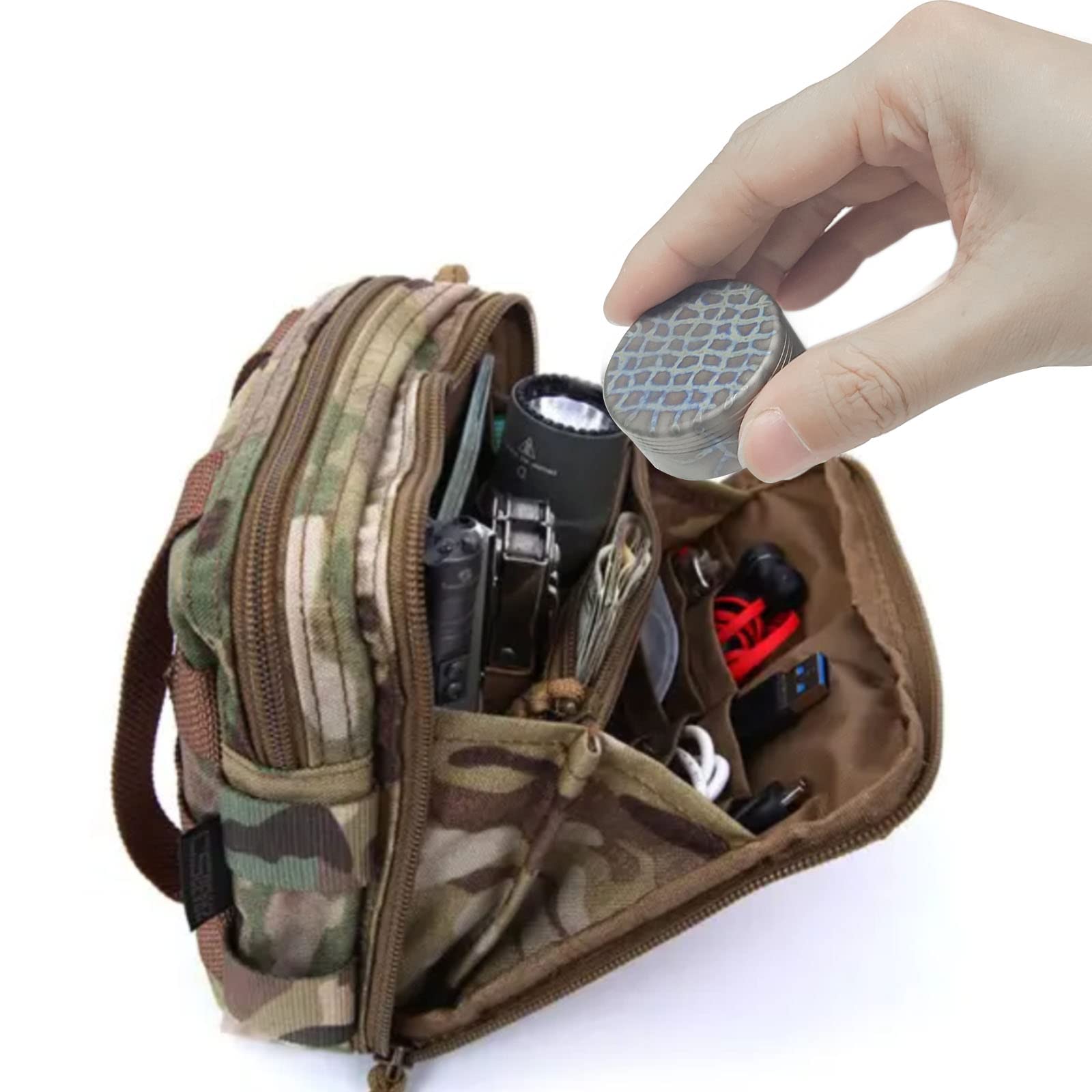 Titanium Waterproof Pill Case - Compact EDC Emergency Capsule Holder, Portable Metal Storage Box for Camping, Hiking & Travel (Blue) | Perfect for Outdoor Adventures & Daily Essentials