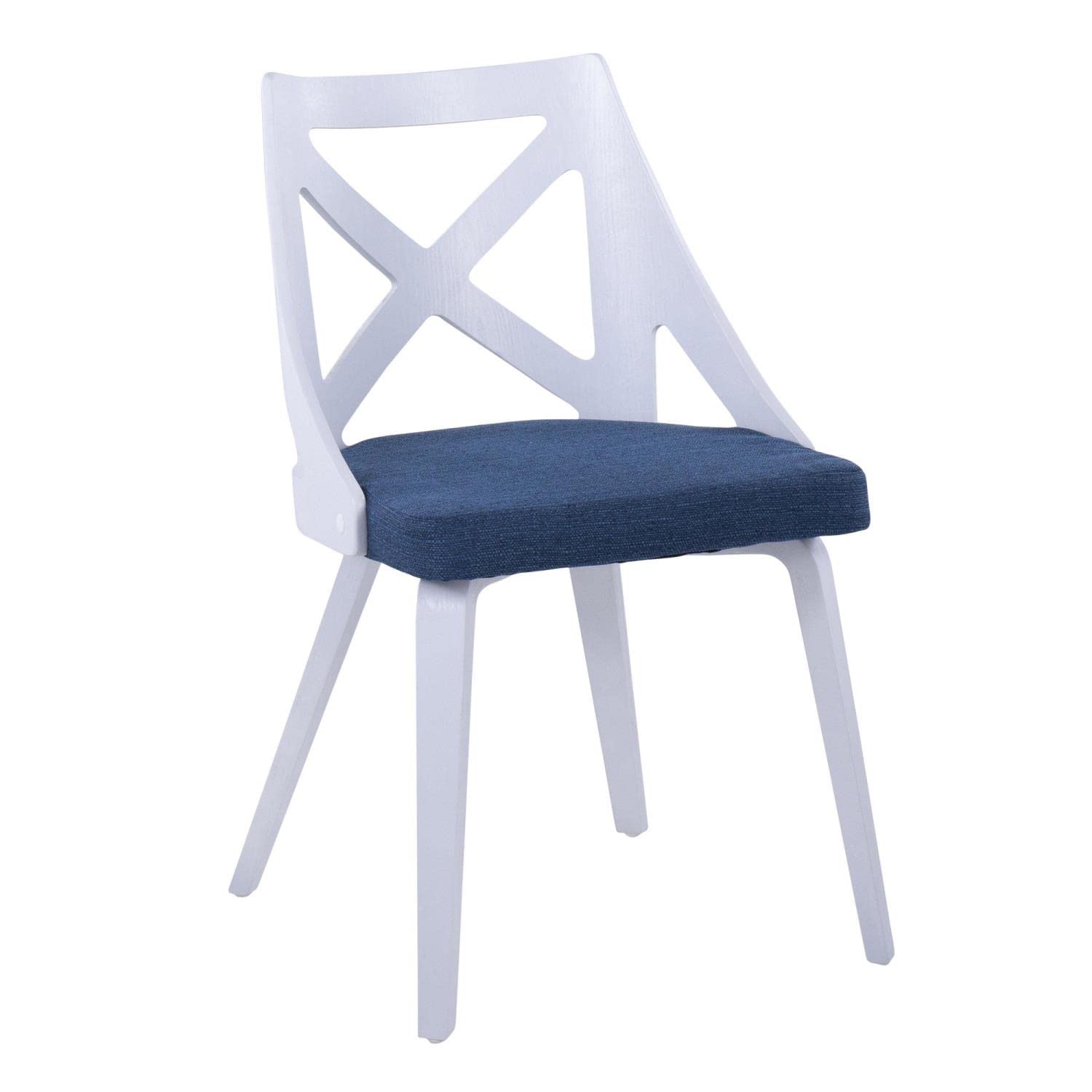 LumiSource Charlotte Upholstered Dining Chairs Set of 2 - Farmhouse Style Kitchen Chairs for Dining Table - Perfect for Home, Restaurant, and Office Use