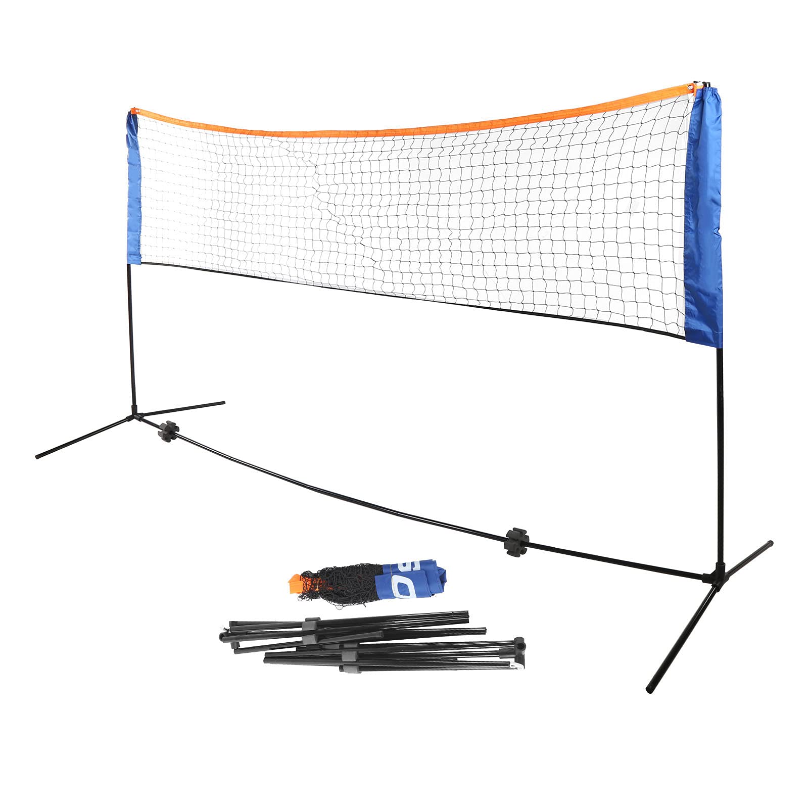 Portable Folding Badminton & Tennis Net Set for Indoor & Outdoor Sports - Perfect for Backyard, Park, Beach, and Gym Games