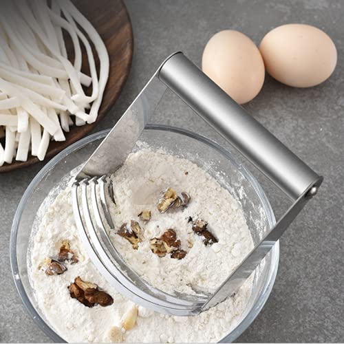 Professional Stainless Steel Dough Blender - Pastry Cutter & Flour Mixer for Baking | Heavy Duty Kitchen Tool for Pies, Cookies & Pastry Dough | Perfect for Home Bakers & Professional Chefs