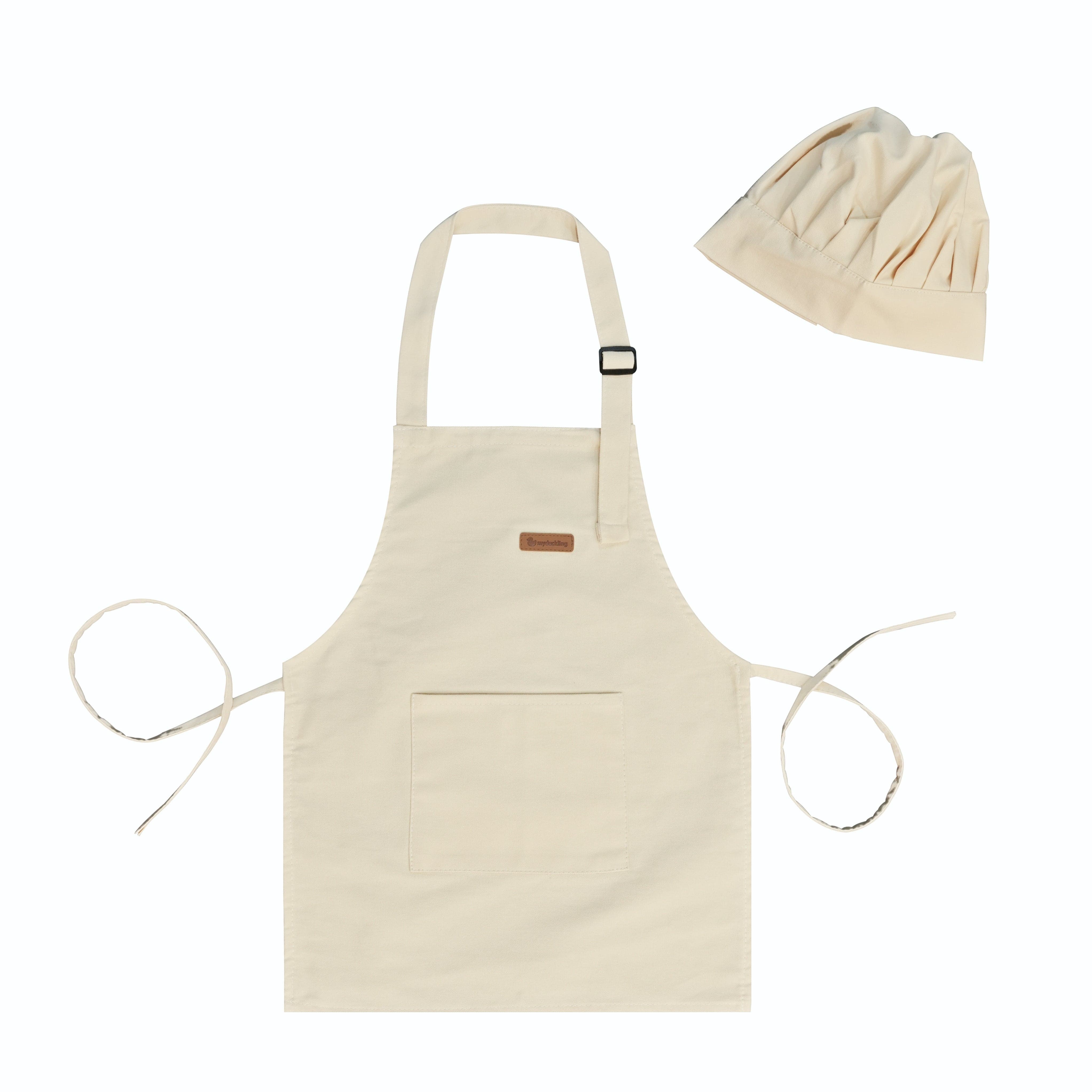 Kids Chef Apron & Hat Set - Adjustable Cooking Outfit for Children - Perfect for Baking, Pretend Play & Cooking Classes