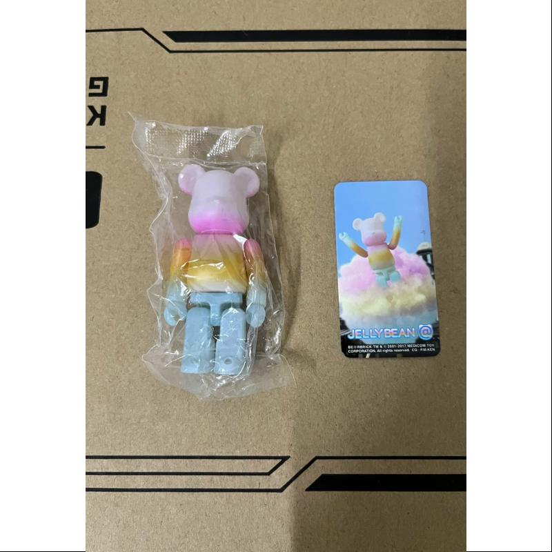 Bearbrick Series 34 JELLYBEAN Cotton Candy 100% Authentic Collectible Figure - Perfect for Anime Fans, Toy Collectors & Home Decor Display