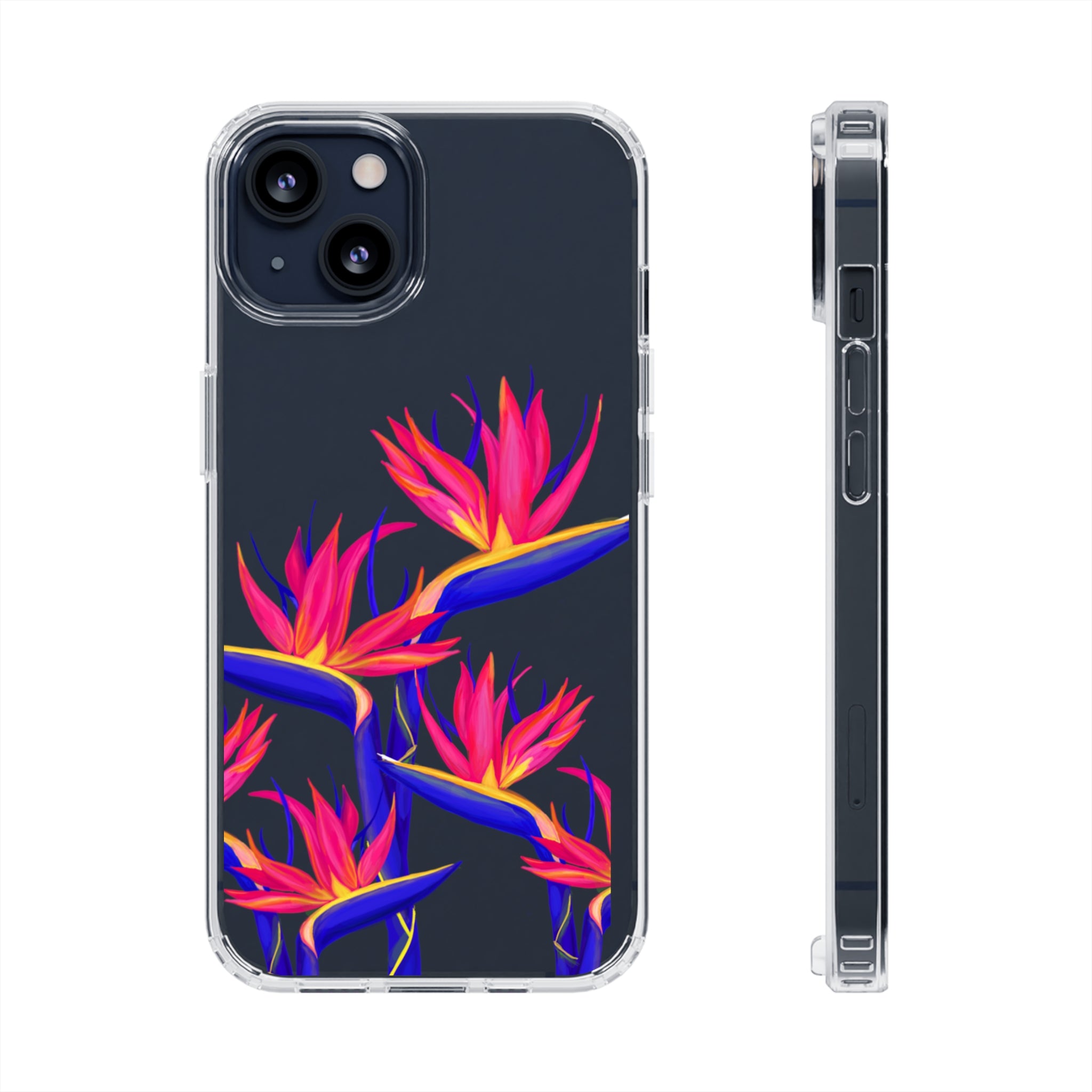 Pua Manu Neon Clear Phone Case - Shockproof & Scratch-Resistant Protective Cover for iPhone & Samsung - Perfect for Outdoor, Travel & Daily Use