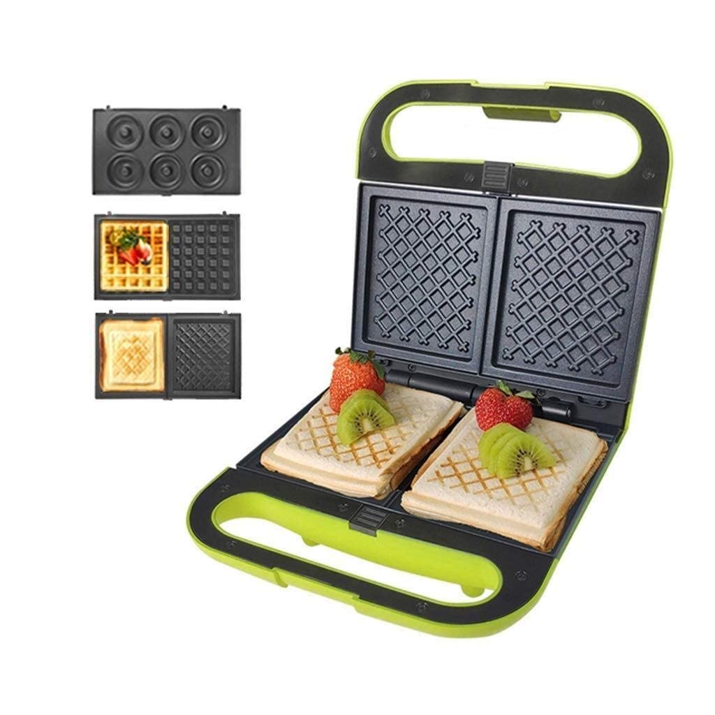 Electric Sandwich Maker & Waffle Iron - 700W Double Slot Panini Toaster, Egg Waffle & Donut Maker - Perfect for Breakfast, Snacks & Party Cooking (Style4, Style6, Style5)