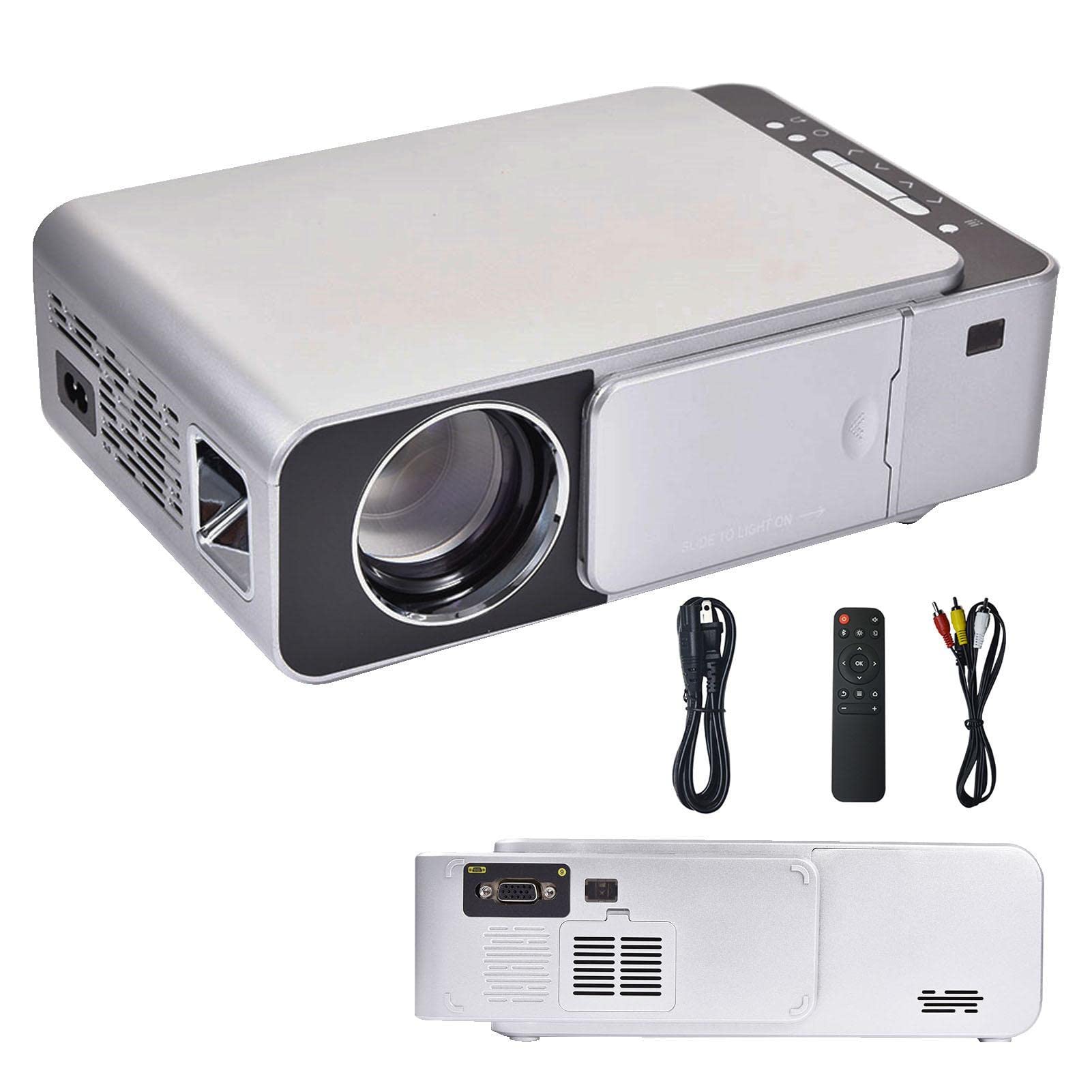 Jildouf Smart Projector - 1080P HD Art Projector for Adults with Noise Suppression, Compatible with iPhone/Android/Windows/TV Stick/USB - Perfect for Home Theater, Art Tracing, and Office Presentations