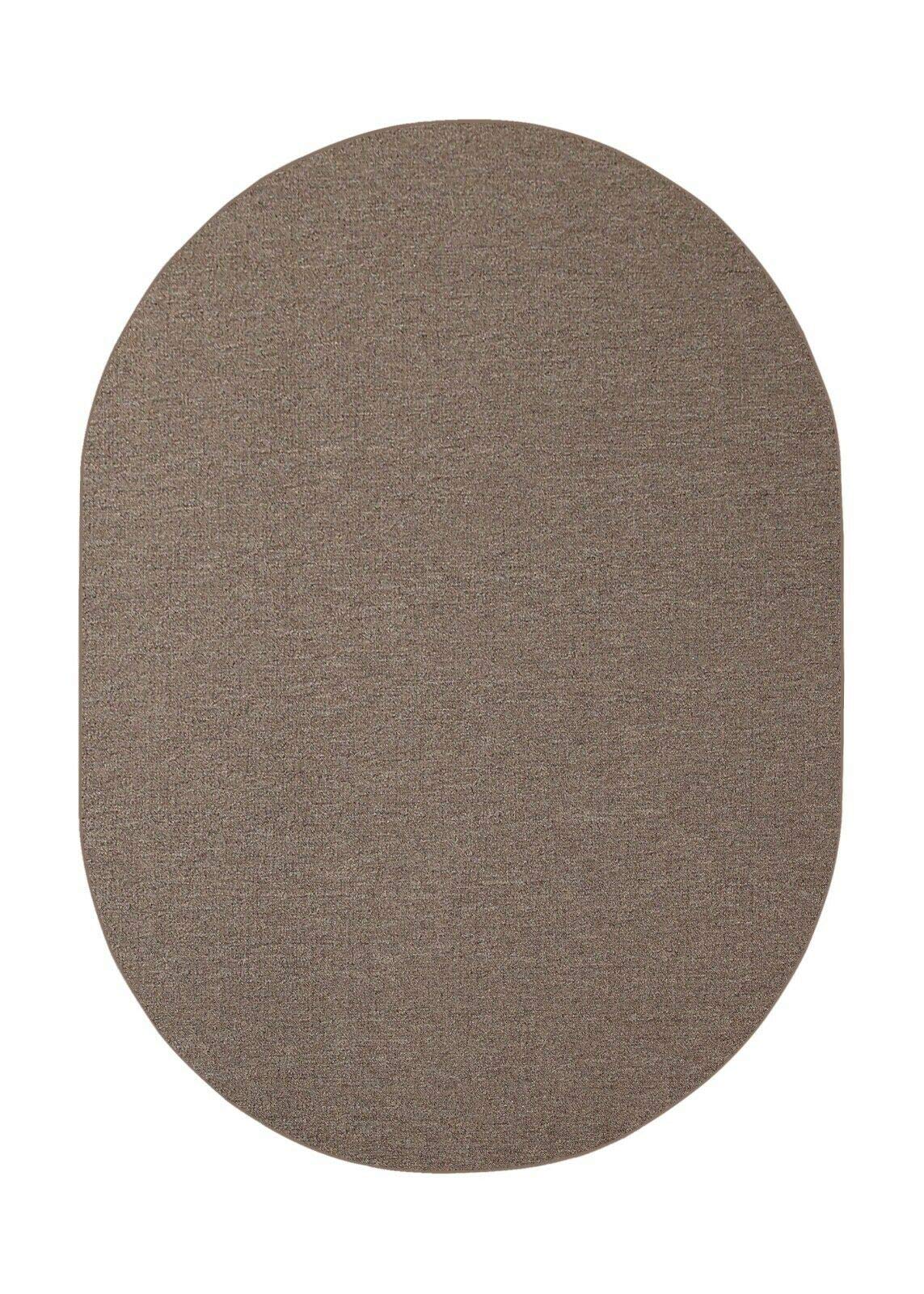 Modern Indoor/Outdoor Solid Brown Area Rug - Pet-Friendly Home Decor Carpet for Living Room, Dining Room, Bedroom | 4' x 20' Oval | Made in USA | Perfect for Cozy Spaces, Home Staging & High-Traffic Areas