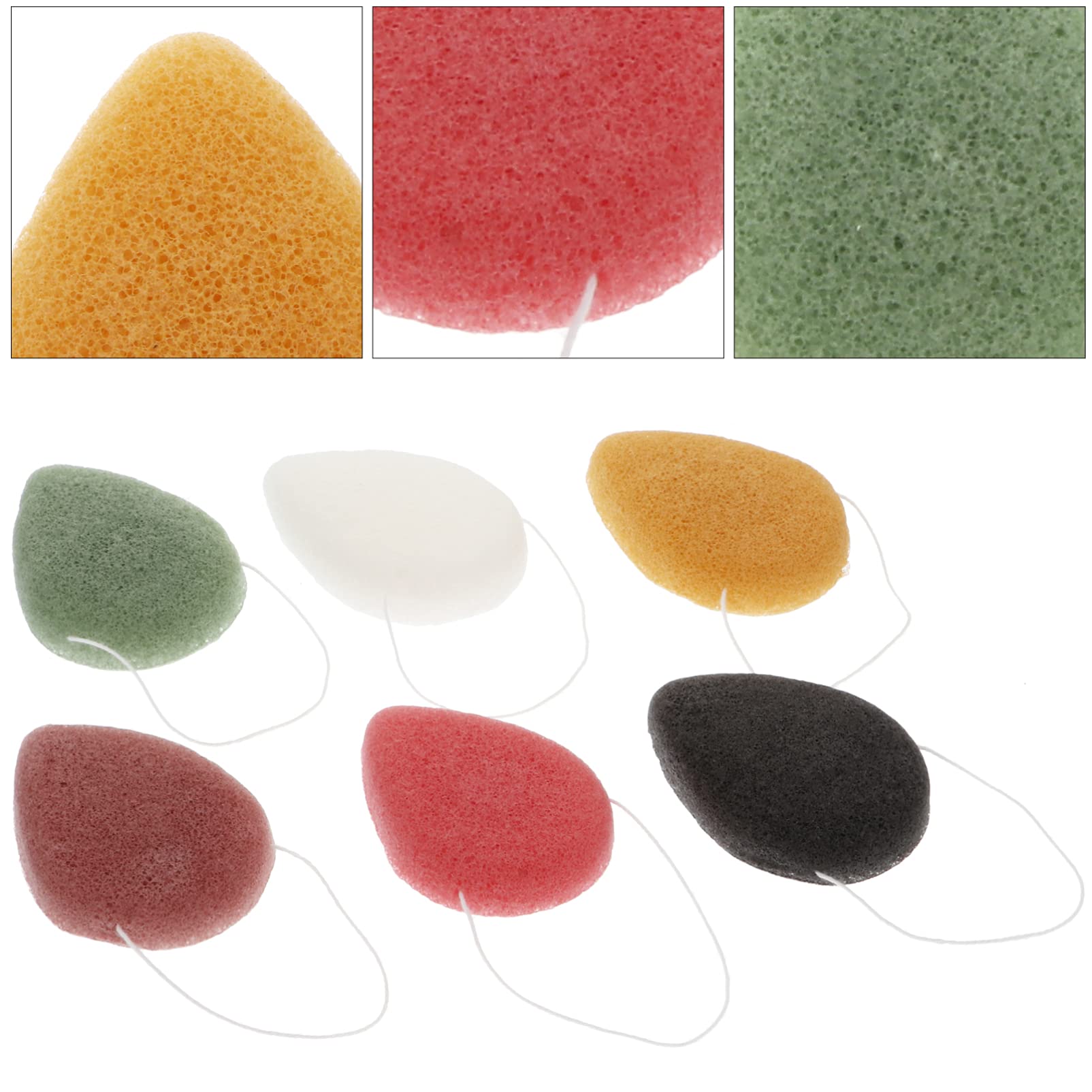 Lurrose 6-Pack Face Wash Puff - Exfoliating Facial Cleansing Sponge for Wet & Dry Use - Charcoal Makeup Sponge Puff for Skin Care & Body - Perfect for Daily Cleansing, Makeup Removal & Gentle Exfoliation