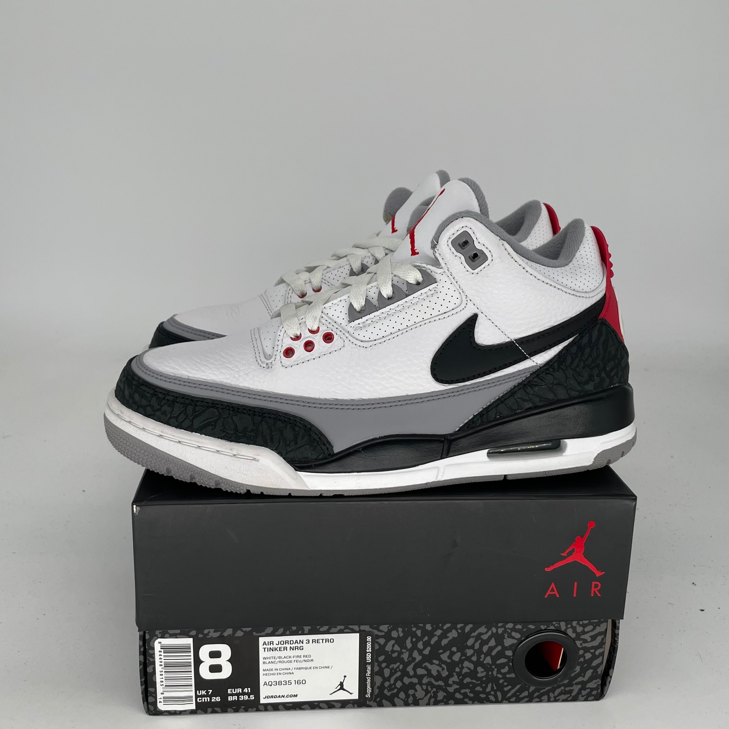 AIR JORDAN 3 TINKER HATFIELD Men's Basketball Shoes - Size 8 (AQ3835-160) - Retro Sneakers for Streetwear & Casual Outfits
