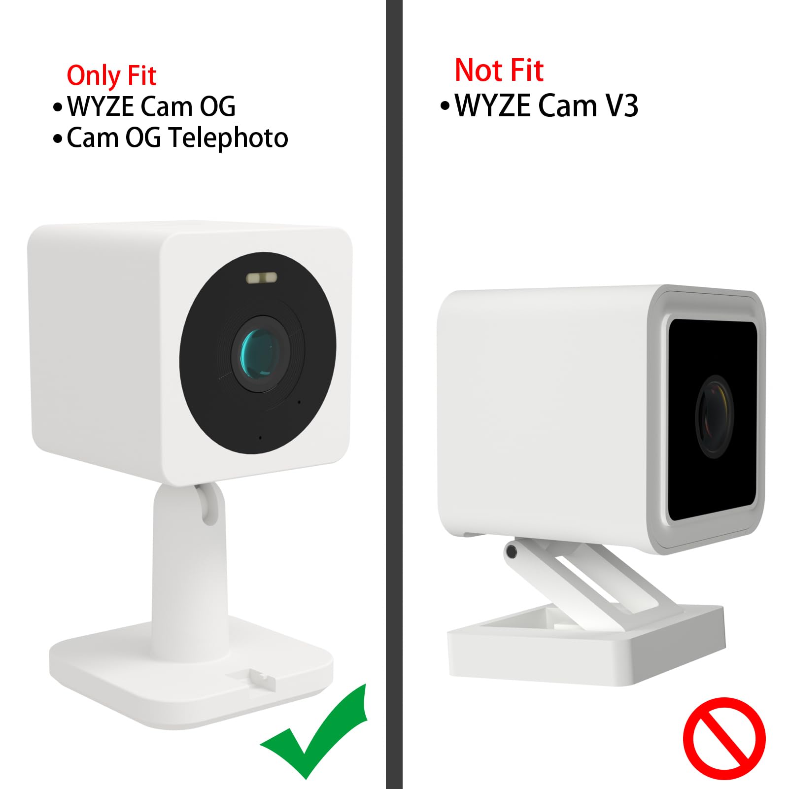 Wyze Cam OG Angled Window Mount with 20° Tilt - Optimized for Through-Window Security Camera Use, Ideal for Home & Office Surveillance