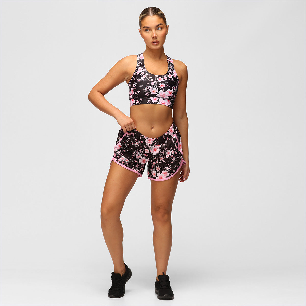 Blossom Noir Women's Loose Fit Workout Shorts - High Waisted Yoga Running Gym Athletic Shorts for Women - Perfect for Yoga, Running & Lounge Wear