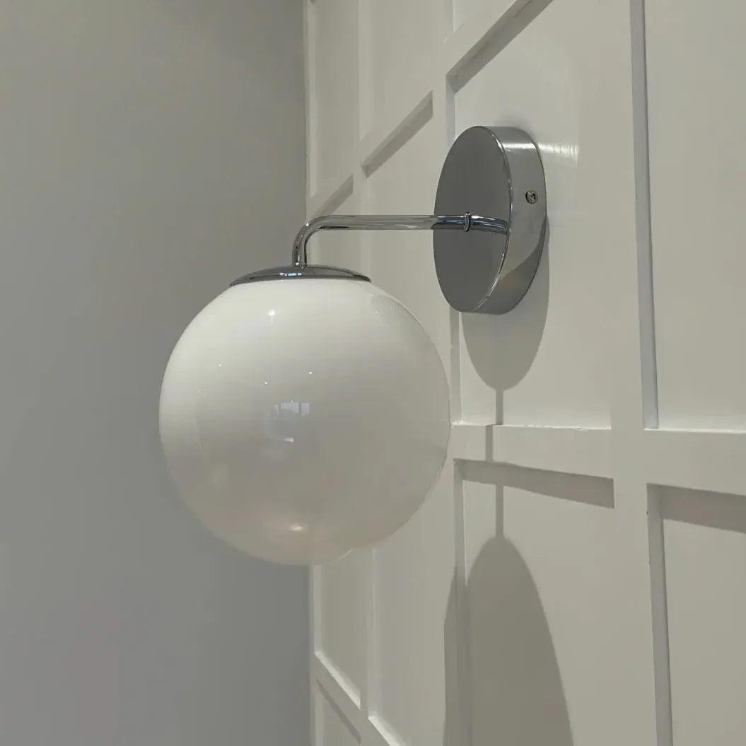 Modern Round Glass Ball Wall Lights - Elegant Home & Office Lighting for Living Room, Bedroom, Hallway Decor