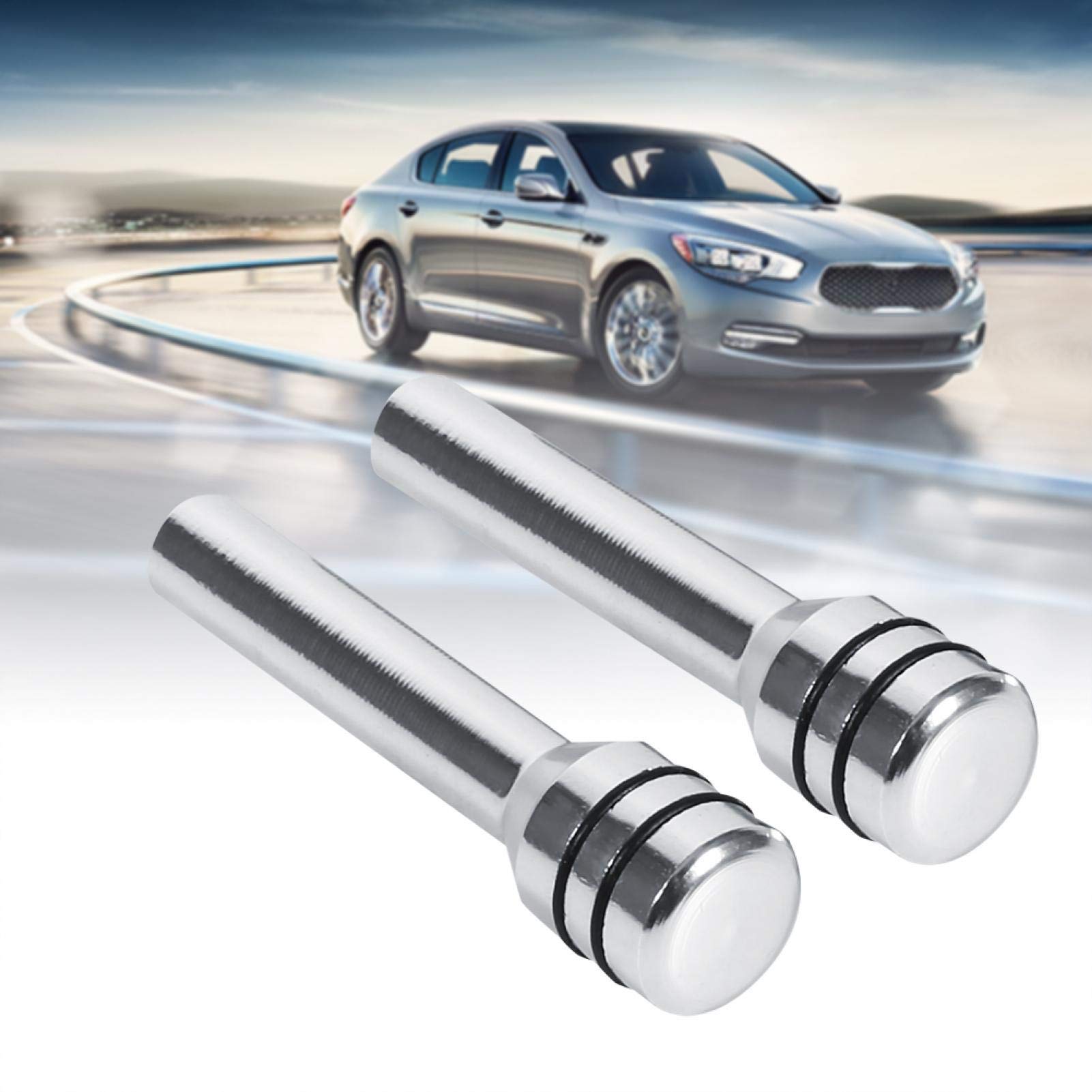 Universal Car Truck Aluminum Interior Door Lock Knob Pins Cover (2Pcs) - Silver | Durable Replacement for Broken Door Lock Switches | Perfect for Sedans, SUVs & Pickup Trucks