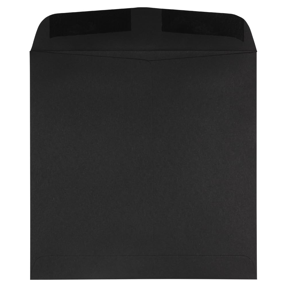 JAM PAPER 9.5 x 9.5 Inch Square Invitation Envelopes - Premium Black Linen Texture - Bulk Pack of 250 - Perfect for Wedding Invitations, Greeting Cards, and Business Correspondence