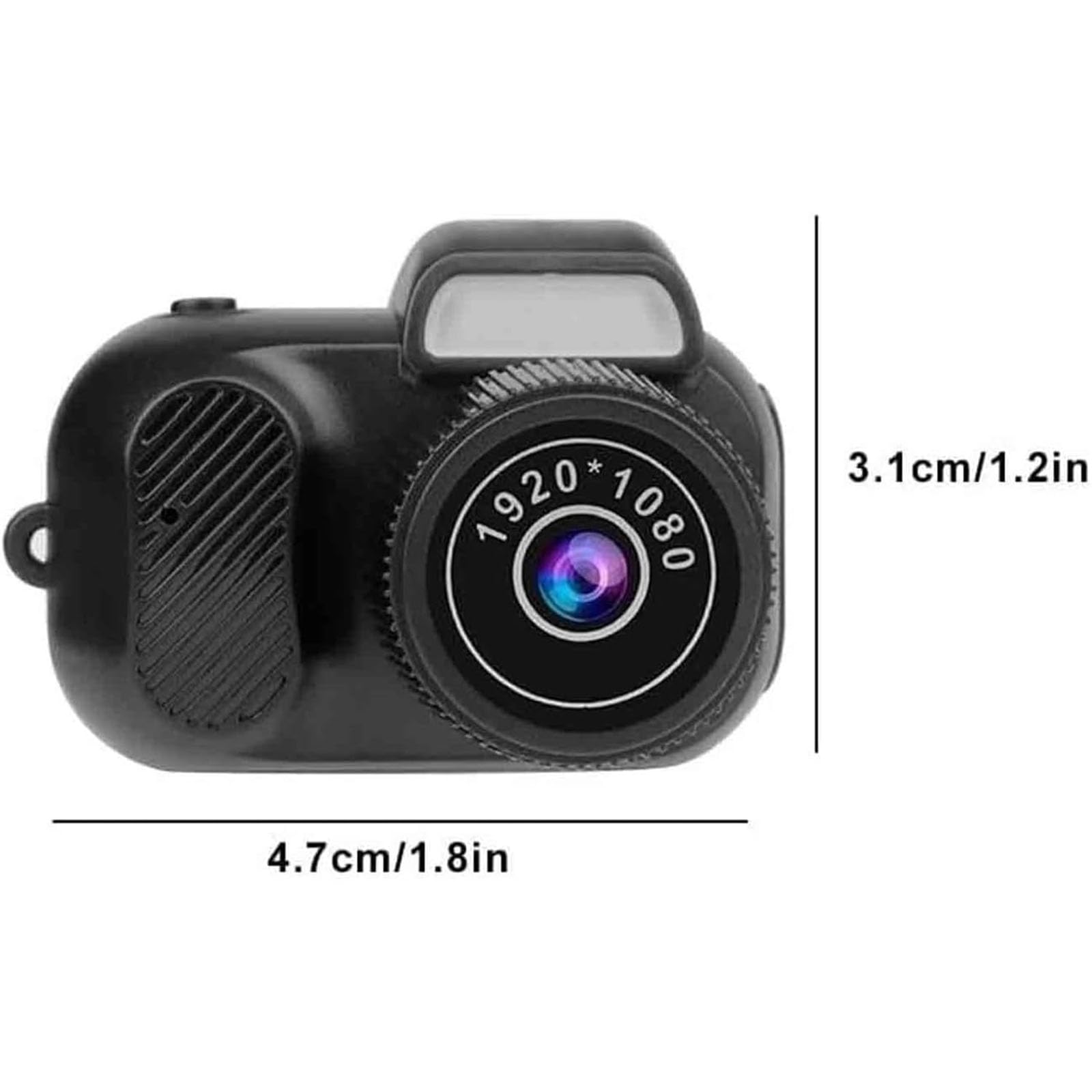 1080P HD Mini Keychain Camera with 64GB Memory Card - Retro Portable Spy Camera for Home Security, Travel & Outdoor Adventures