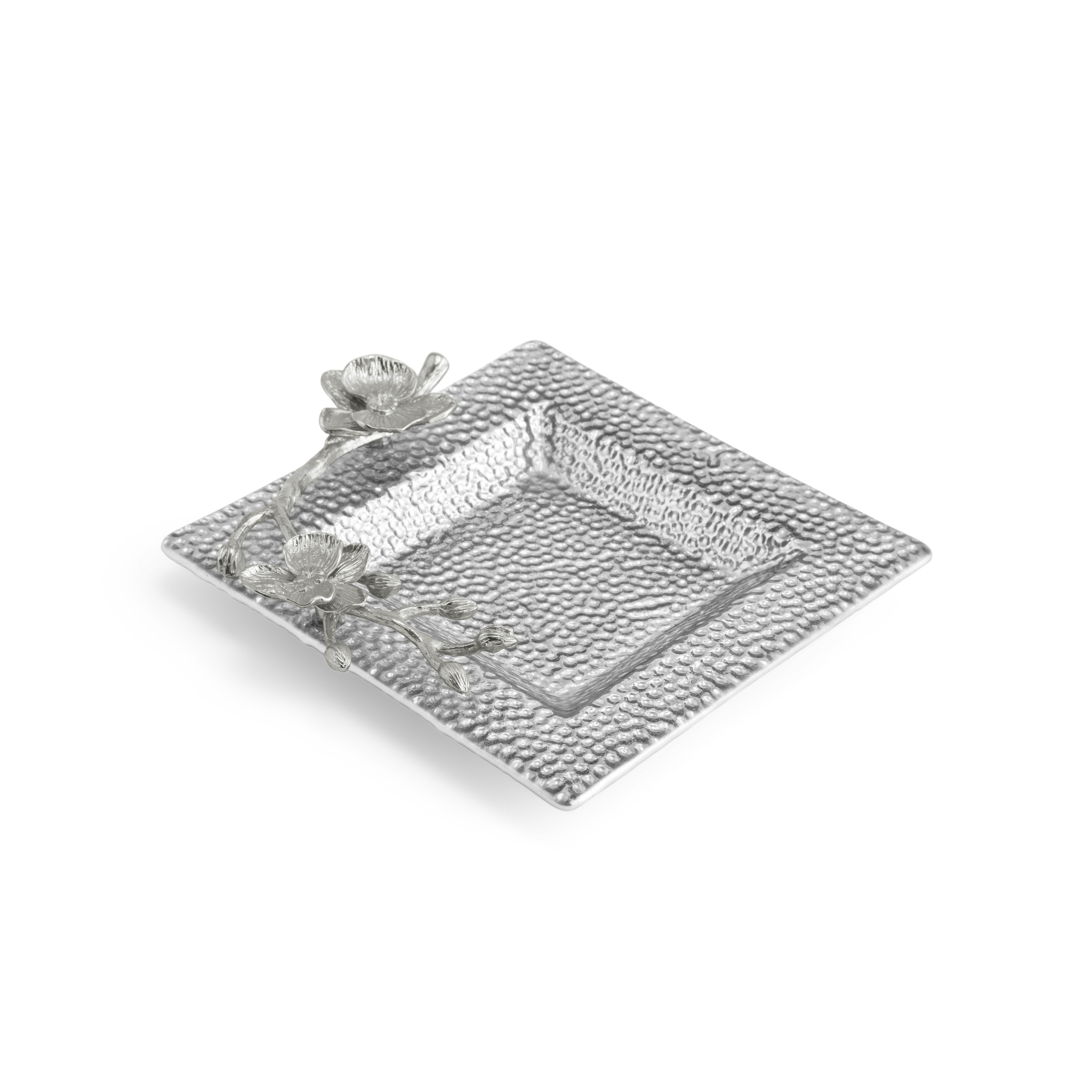 Elegant White Orchid Glass Snack Dish - Perfect for Candy, Nuts, and Appetizers at Parties, Weddings, and Home Decor