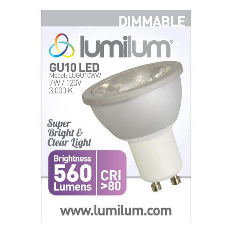 Dimmable GU10 LED Bulb 7W 120V - Perfect for Recessed Lighting, Track Lighting, and Home Decor