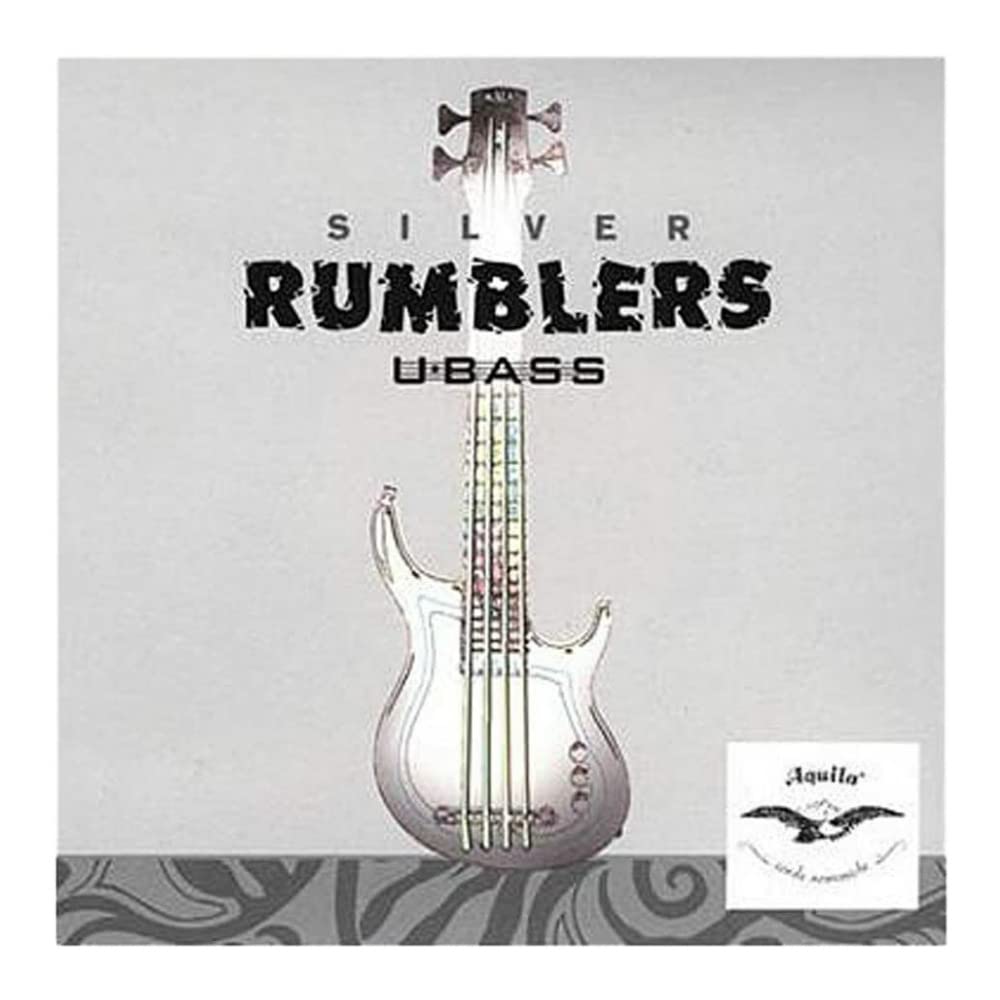 Aquila Silver Rumbler U•BASS Strings (AQ-UBASS-RUMBLER) - Premium Bass Guitar Strings for Deep, Warm Tones - Perfect for Jazz, Blues, and Studio Recording