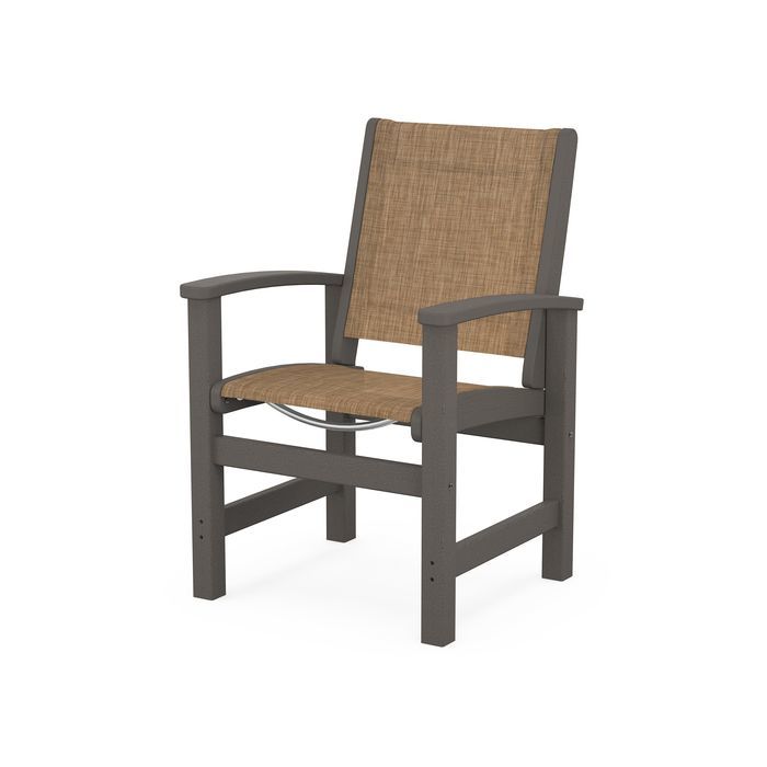 POLYWOOD Coastal Dining Chair - Weather-Resistant Outdoor Furniture, All-Weather Adirondack Chair for Patio, Deck, Garden & Poolside - Perfect for Backyard, Beach House & Waterfront Dining