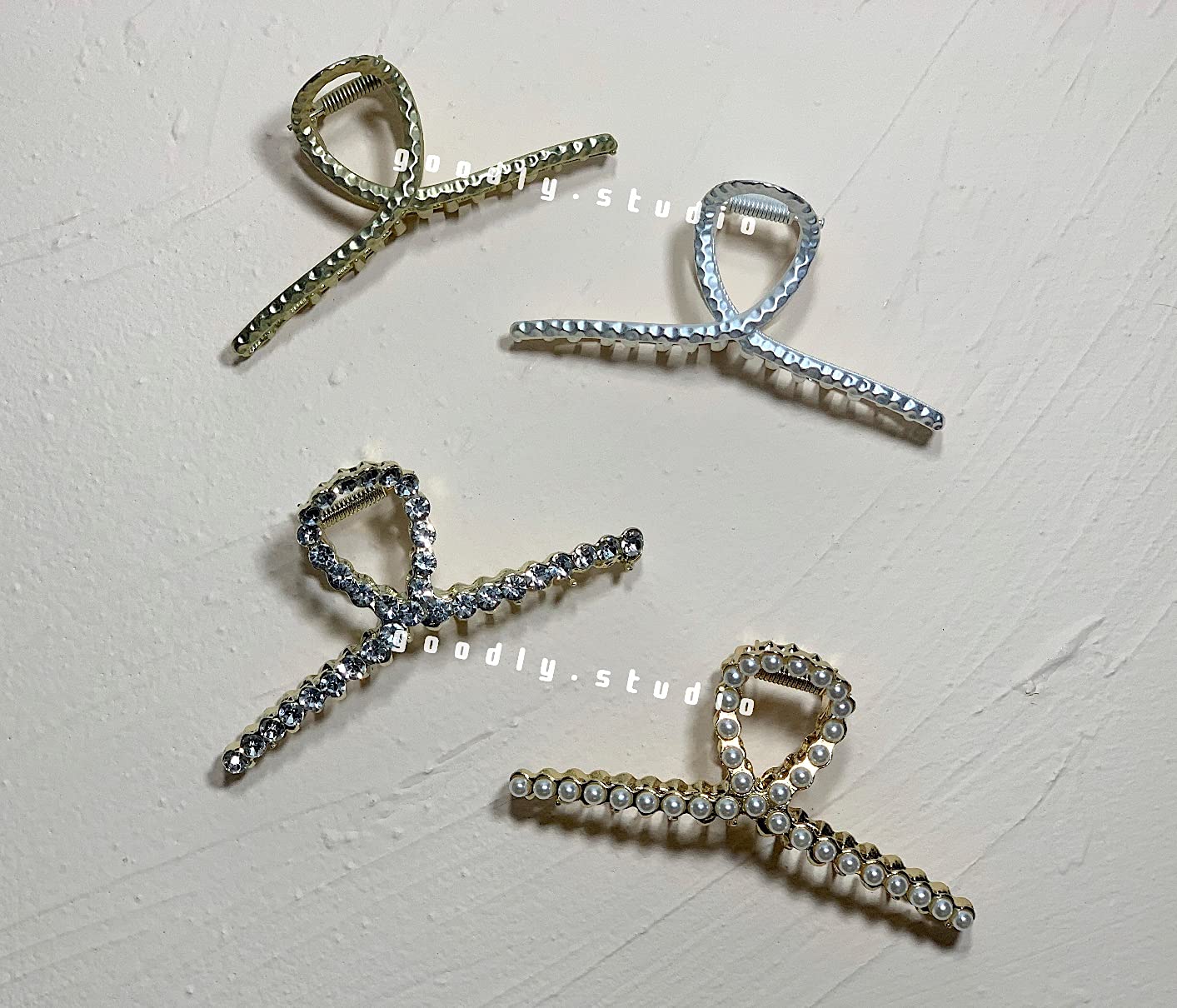 Elegant Crystal Cubic Hair Claw Clip for Women - Large Size Hair Accessories for Daily Use, Wedding, Party & Special Occasions