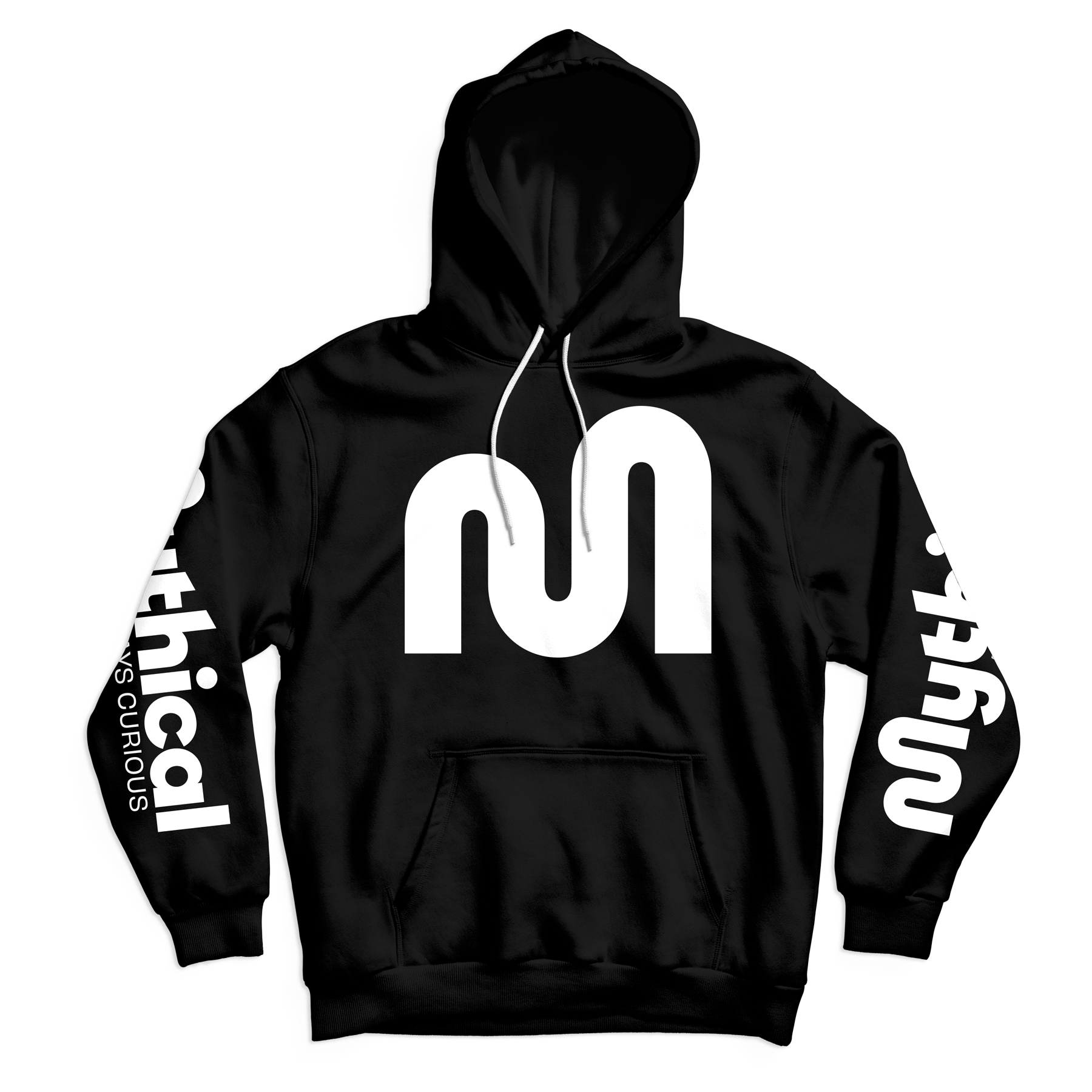 Mythical Logo Hoodie for Men & Women - Soft Cotton Pullover Sweatshirt (Black) - Perfect for Casual Wear, Street Style & Outdoor Activities