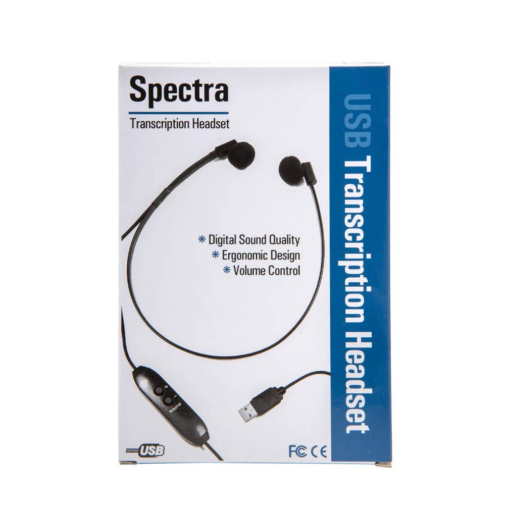 Spectra SP-USB Stereo Gaming Headset with Noise Cancelling Mic & In-Line Volume Control - Perfect for PC Gaming, Online Meetings & Music Listening