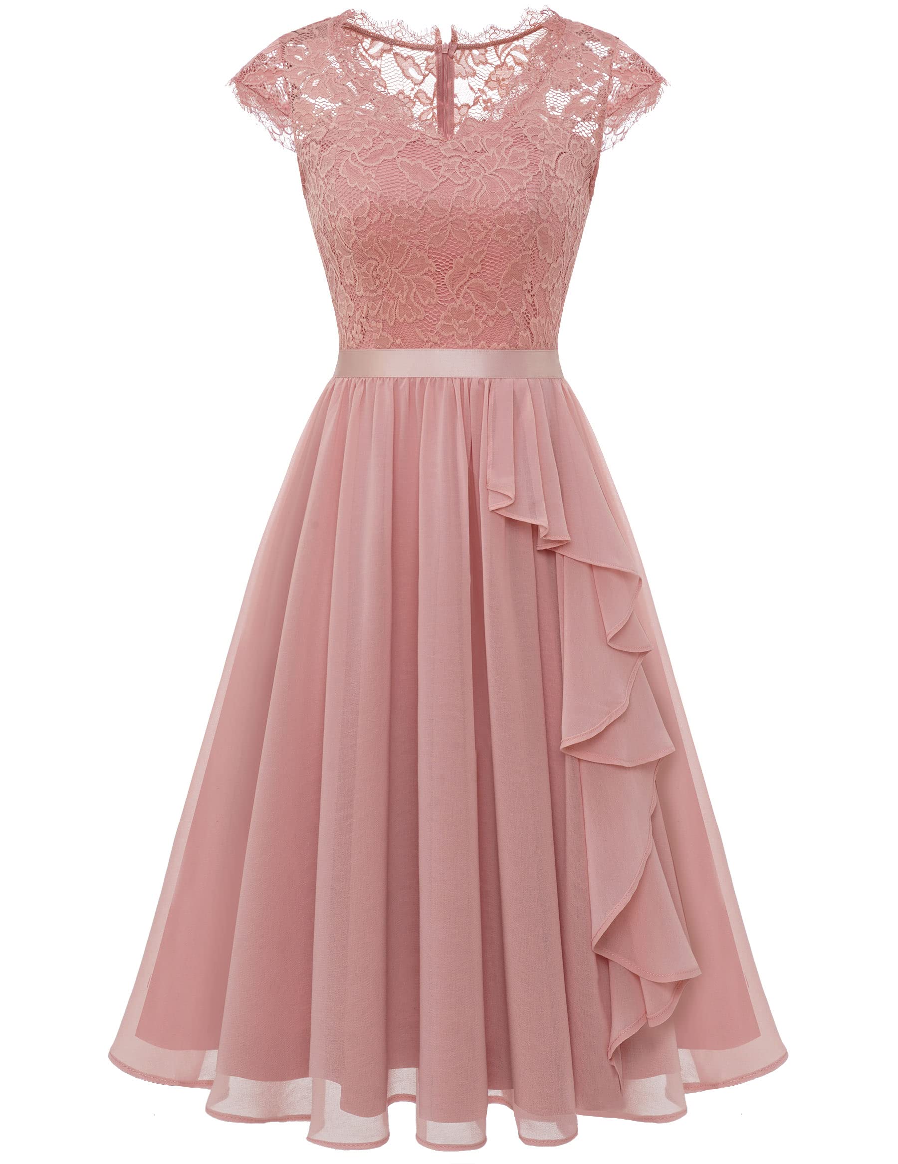 Wedtrend Women's Short Bridesmaid Dress 2023 - Ruffled Prom Dress for Wedding Guest & Cocktail Party | Elegant A-Line Formal Dress for Bridal Shower, Bachelorette Party & Evening Events