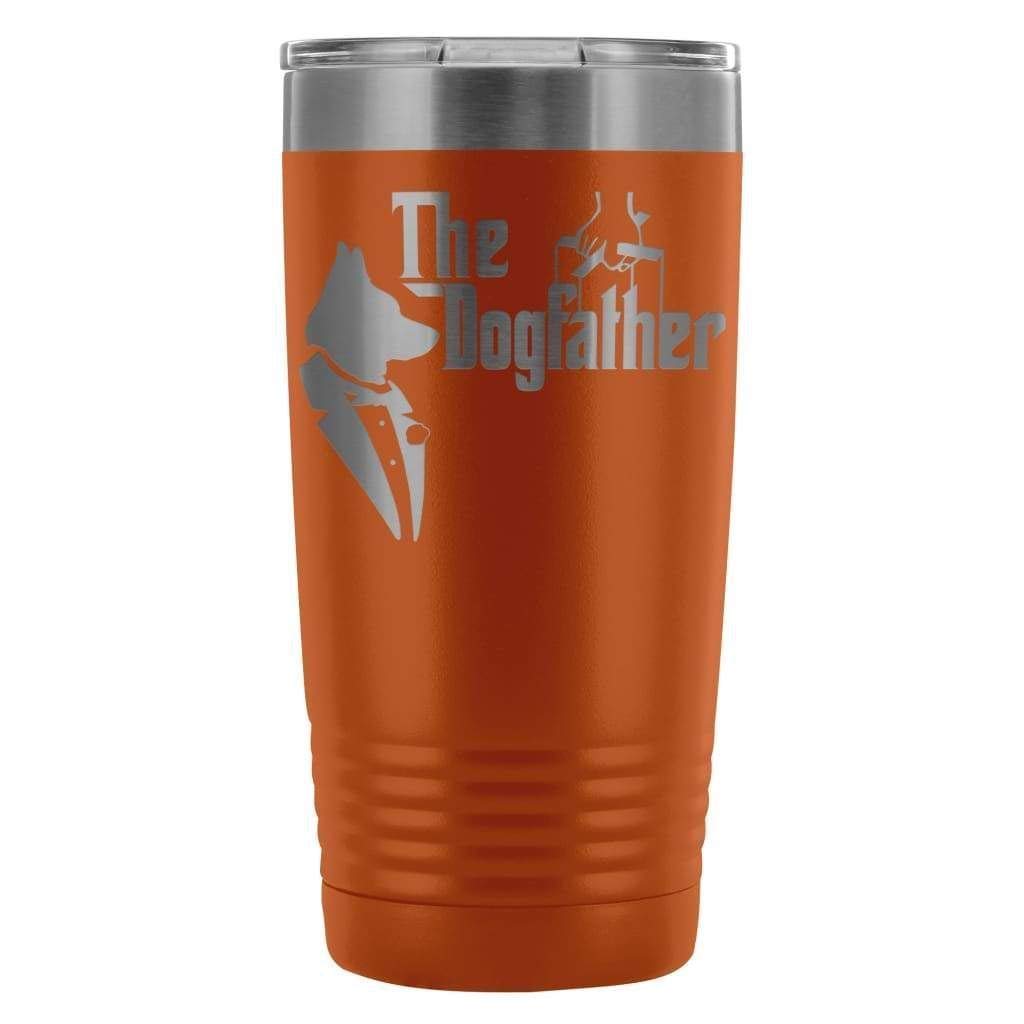 ODDITEES Funny Dog Tumbler - The Dog Father Laser Etched 20oz Stainless Steel Insulated Cup (Purple) - Perfect for Coffee, Tea & Cold Drinks at Home, Office or Travel