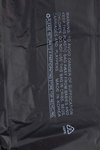 PlaTree Extra Large 400-Count Black Plastic T-Shirt Bags with Handles - 18