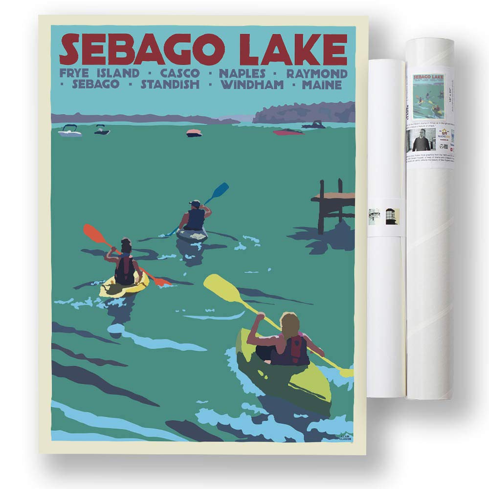Sebago Kayakers Art Print - 18