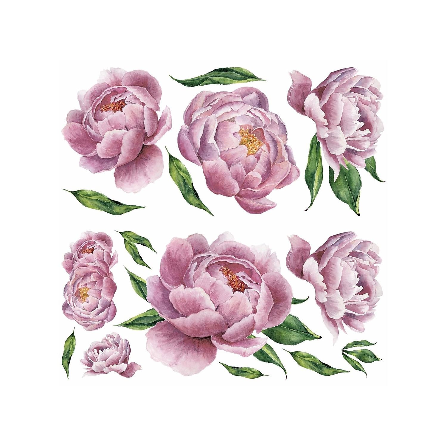 RoomMates RMK3893GM Large Peony Flower Wall Decals - Peel and Stick Removable Wall Stickers for Bedroom, Living Room, Nursery Decor